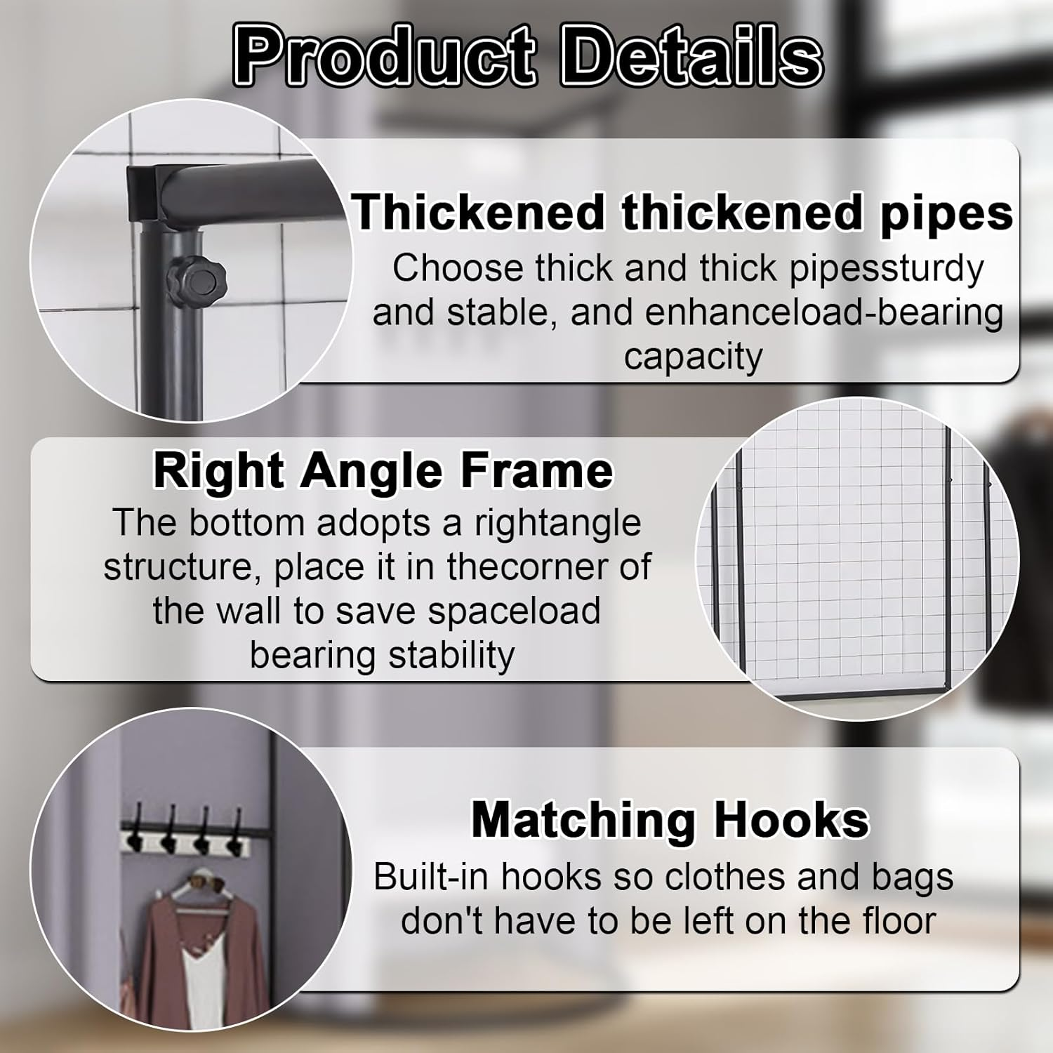 HOOMFIT Movable Fitting Room, Portable Dressing Room Frame with Curtain and Hook,Temporary Privacy Space,Changing Rooms for Clothing Stores,Offices,Studios(35&times;32&times;79Inch (Grey, 100Cm&times;95Cm&times;200Cm)