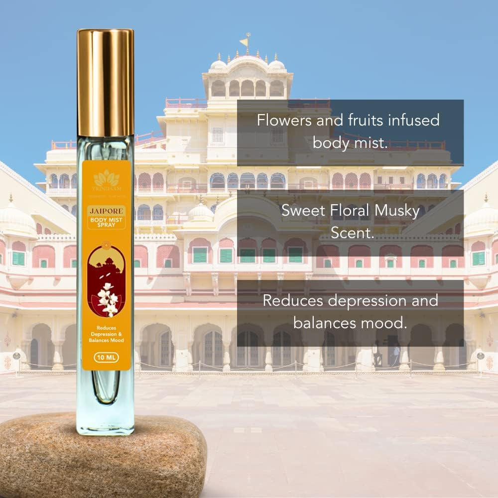 VRINDAAM Udayan Body Mist Gift Box for Women & Men | Perfect for Anniversary, Birthdays & Special Occasions | Fresh Lavender, Citrus Woody, Sweet Musky Scent | 5 Piece Gift Set (5X10Ml) (Heritage Gift image number 3