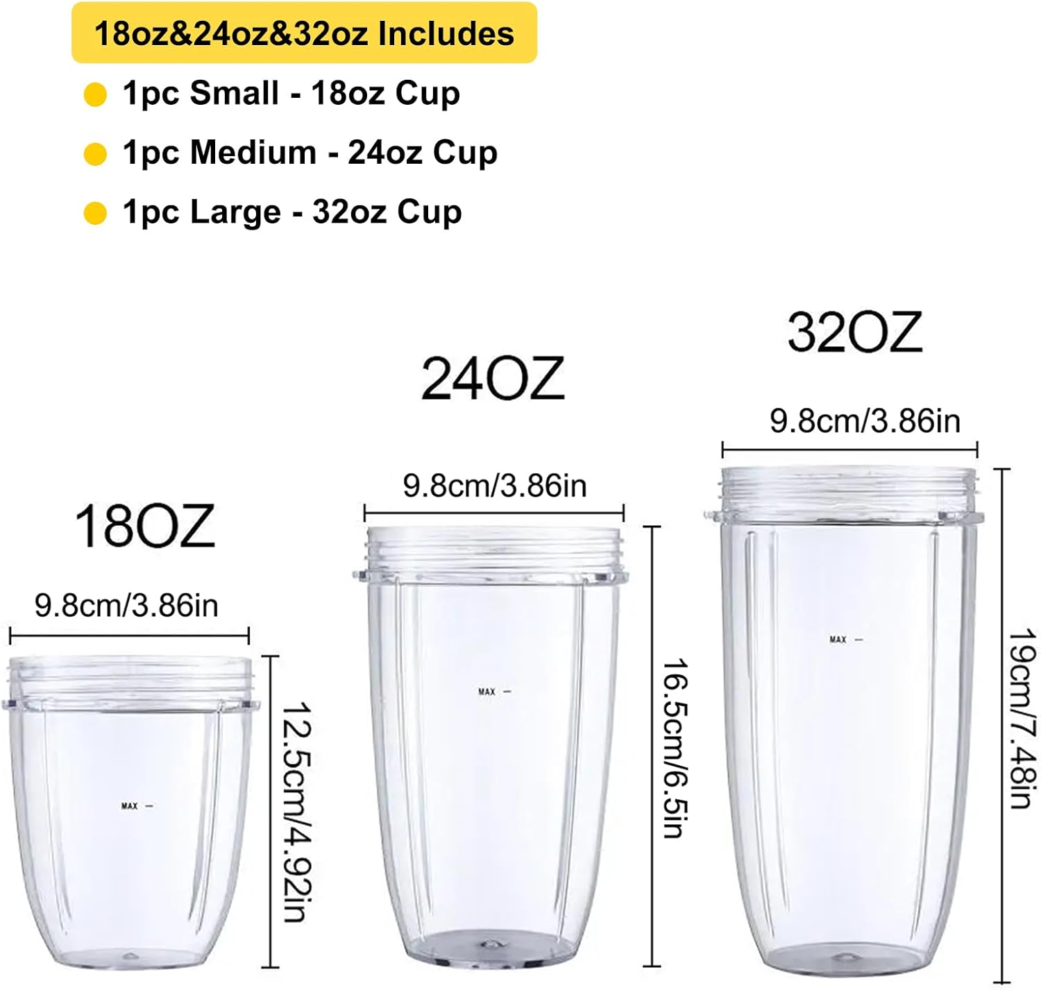 Replacement Accessories for Nutribullet Spare Parts,For Nutri Bullet Blades Cup Lids image number 3