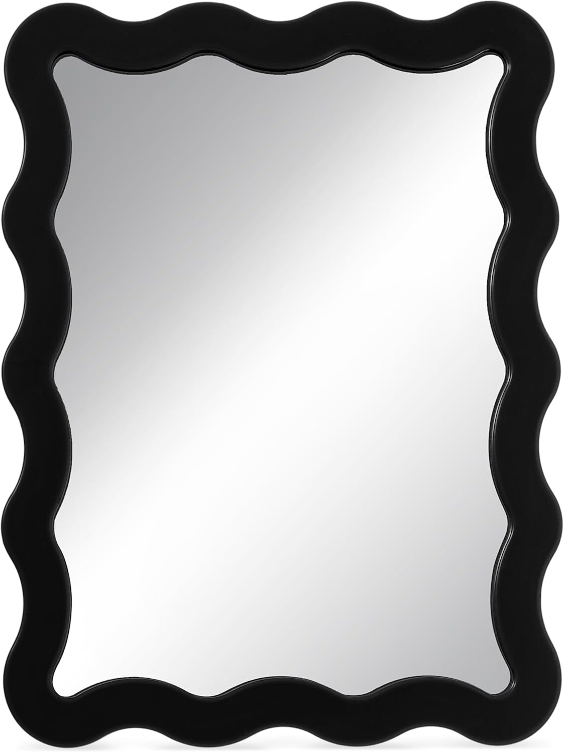 Leinuosen Scalloped Magnetic Locker Mirror 5''X7'' Small Real Glass Makeup Mirror with Magnetic Backing Cute Locker Decorations for Office Cabinet Lockers Accessories(Light Pink)