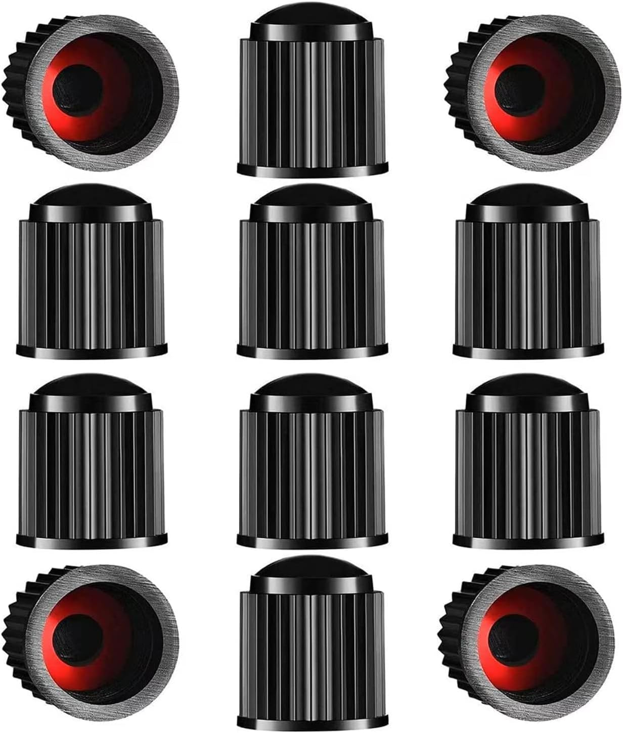 Pack of 12 Valve Caps Car Tyre Valve Caps High Airtightness, Uv-Resistant, Water & Dustproof Car Valve Cap, Universal Valve Caps for Cars, Motorcycles, Bicycles, Etc. image number 2