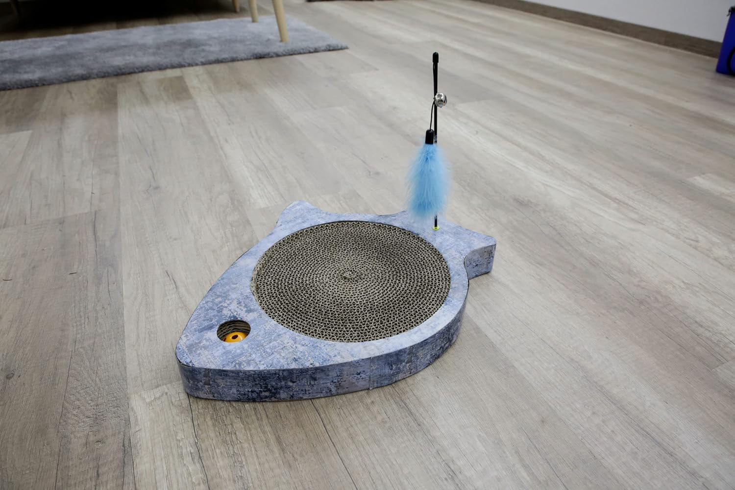 Kerbl 80993 Cat Scratching Board Marie Cats Play Ball Bell Feathers Catnip Bag image number 1