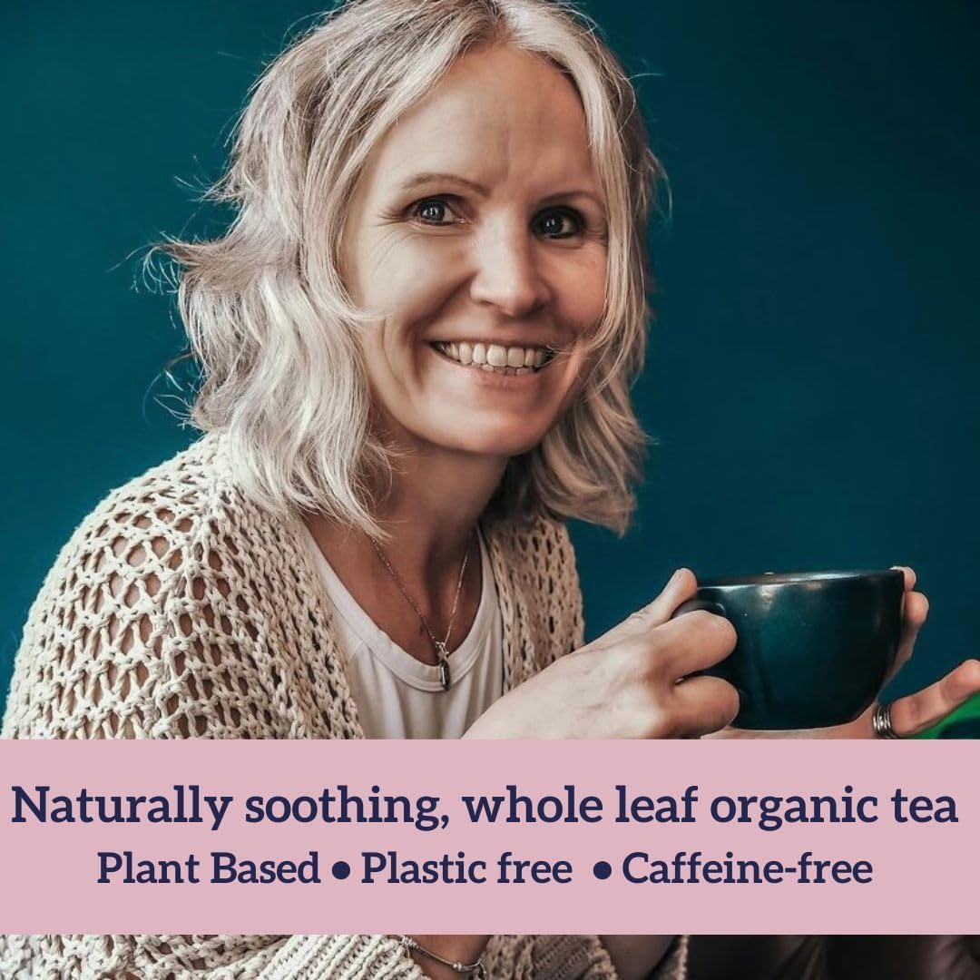 HOTTEA MAMA Take a Pause Menopause Tea with Green Tea, Sage, Ginseng, Raspberry Leaf, Liquorice Root & Valerian Root for Supporting Peri & Menopause | Biodegradable Tea Pyramids image number 5