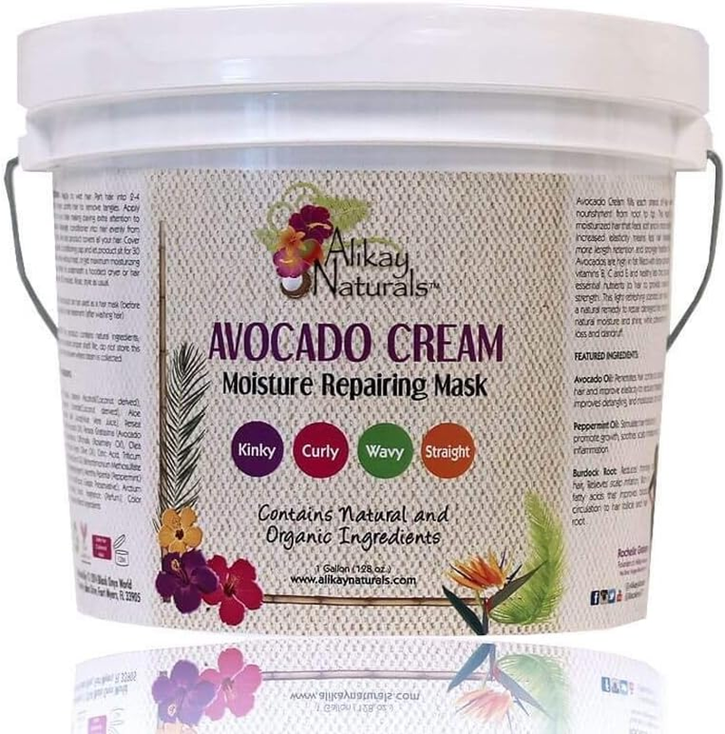 Alikay Naturals Avocado Cream Moisture Repairing Hair Mask, 8 Ounce image number 1