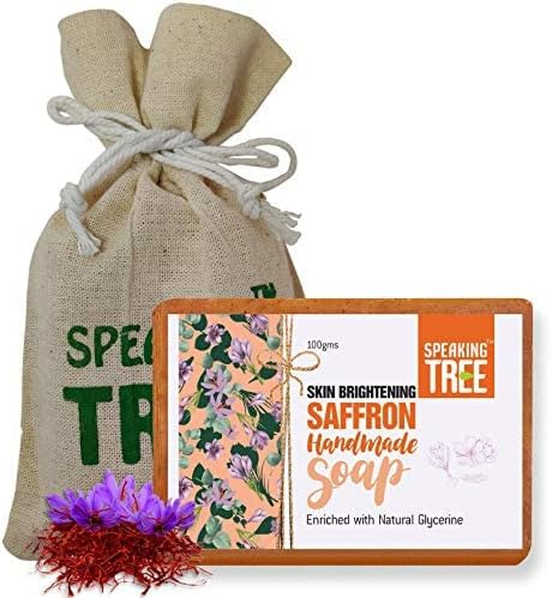Speaking Tree Skin Brightening Saffron Handmade Soap - 100 Gms image number 1