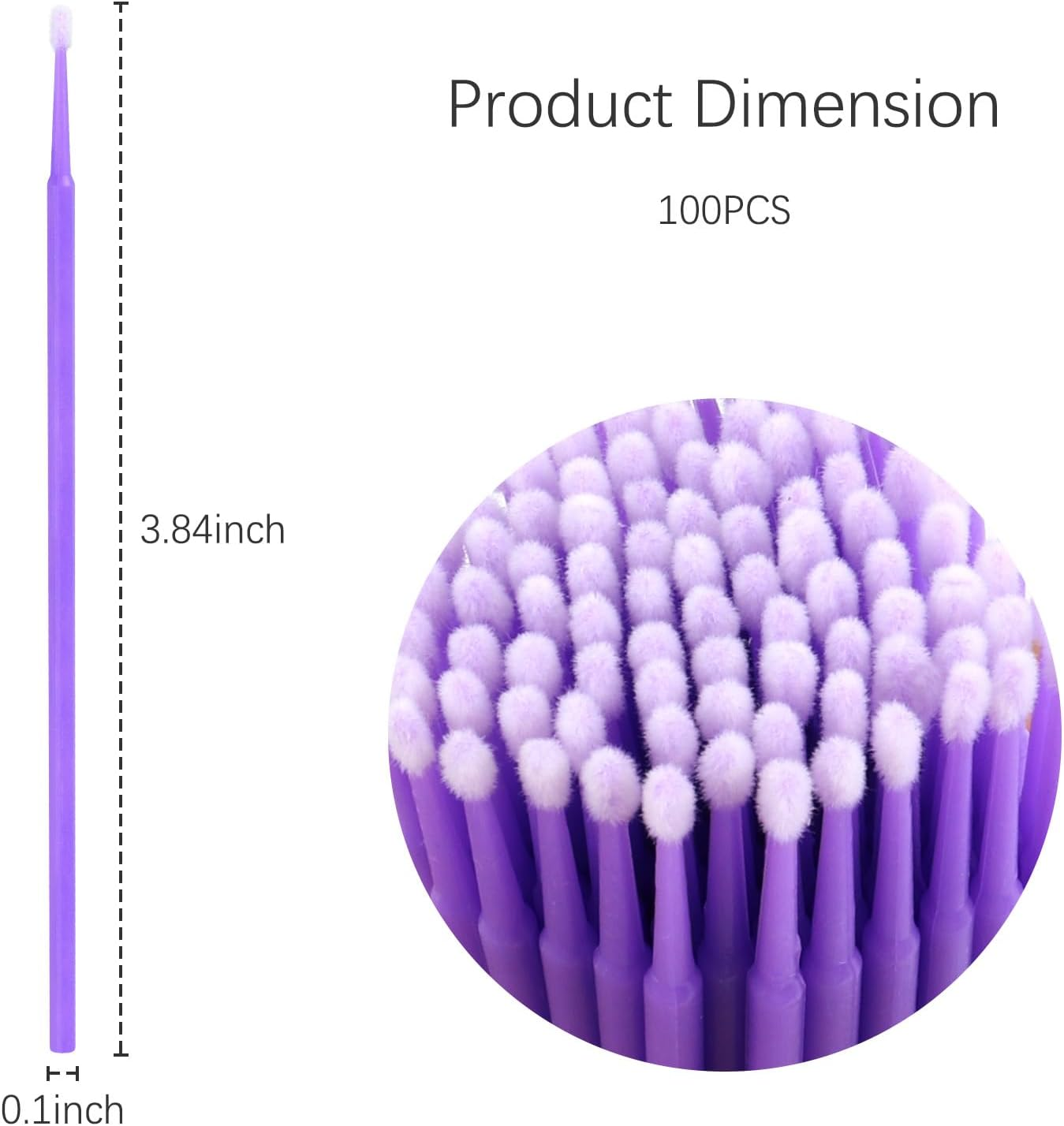 100PCS Car Touch up Paint Brushes,Single-Use Micro Brushes for Refinishing Car Detail Paint Tiny Paint Brushes Scratches,Practical Car Accessories Micro Paint Brushes for Paint Chip Repair