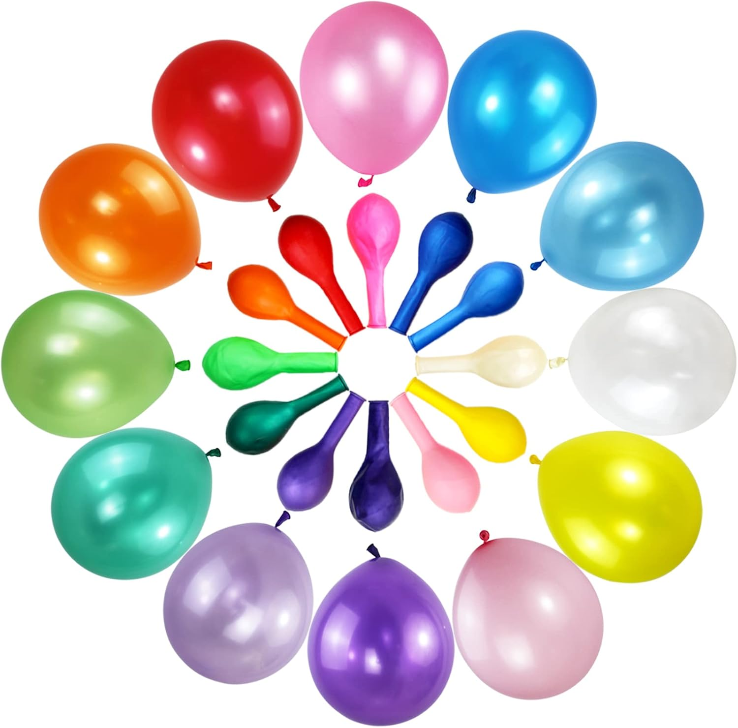 120Pcs Balloons Assorted Colors, 12 Inch Latex Balloons Bulk, Pearl Party Balloons, Balons for Birthday Party Wedding Baby Shower Supplies.(Assorted)&hellip; image number 1