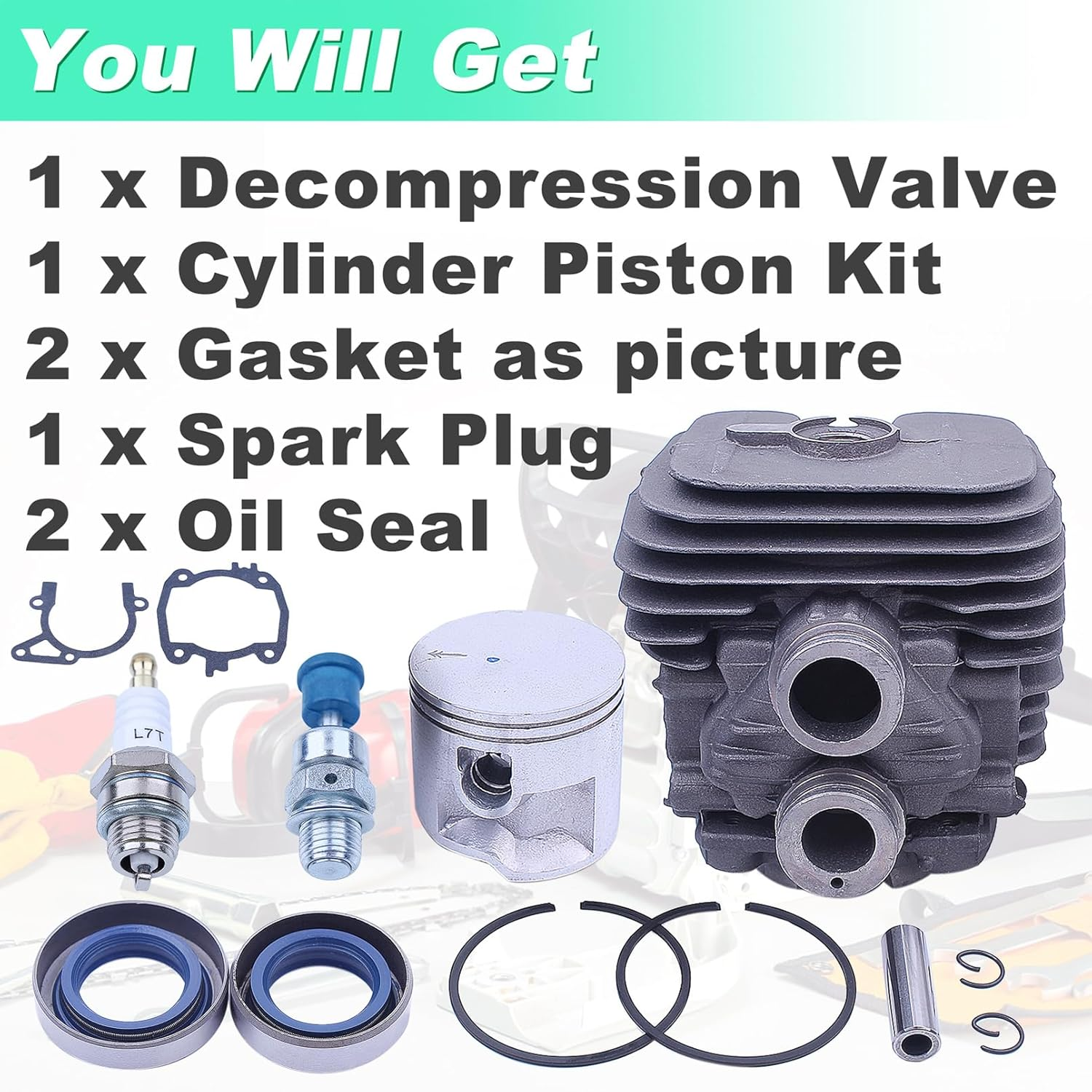 Adefol 50Mm Cylinder Piston Gasket Kit for Stihl TS410 TS420 TS 410 420 Cut-Off Saw 4238 020 1202 Replace Part image number 4