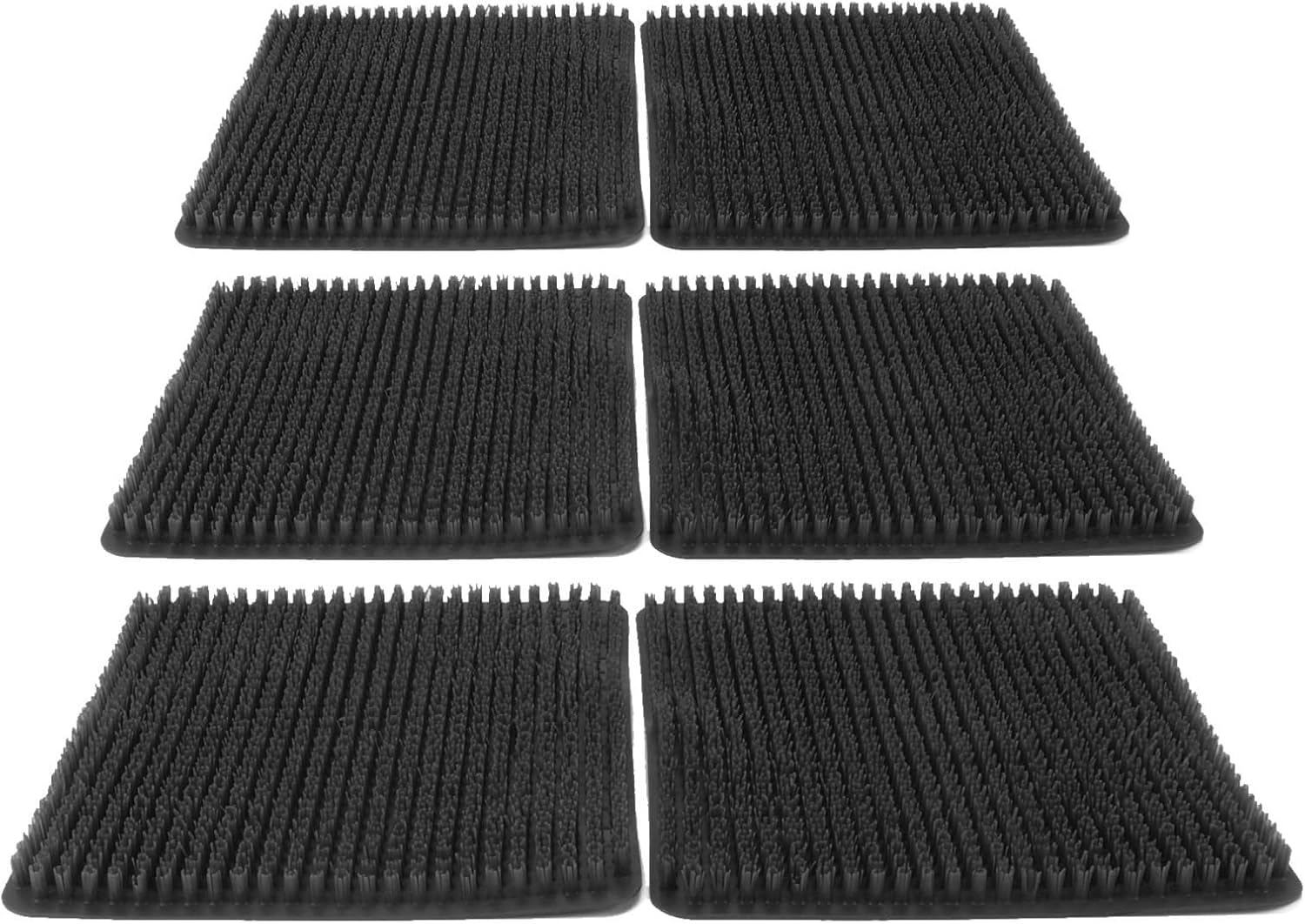 6 Pcs Chicken Nesting Box Pads, PE Washable Chicken Nesting Pads for Chicken Coops, Chicken Bedding, Reusable Nesting Pads, Laying Hen Nest Box Pads, 13.8X12.2Inch (Black)