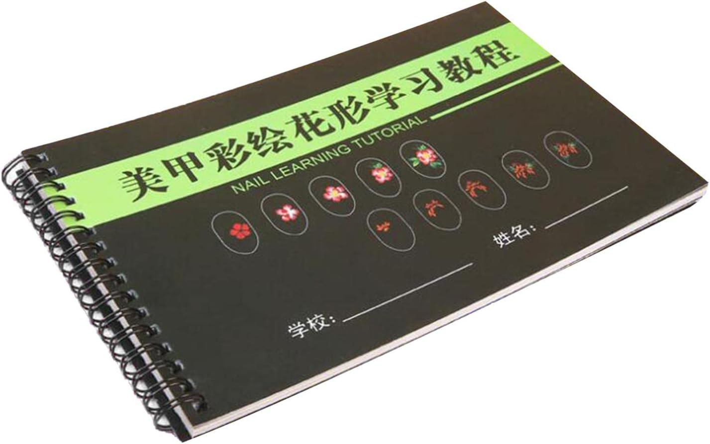 Nail Art Practice Template Learning Paper Book for Beginner Line Drawing 21X14 Cm