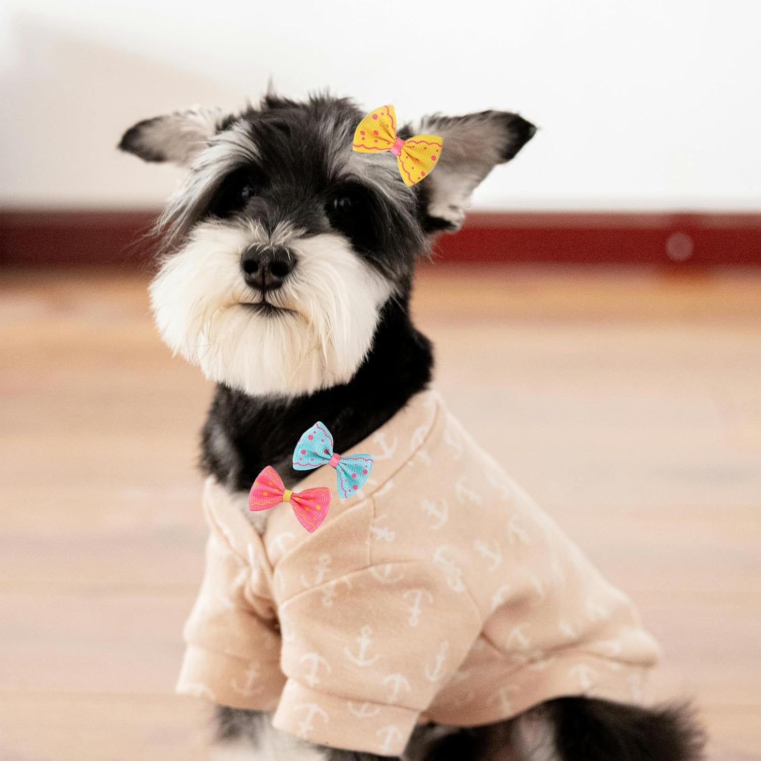 Dog Hair Bows Hairpin Pet Hair Clips Pet Flower Hair Clips Puppy Hair Bows Puppy Pet Hair Accessories Bow Grooming Products image number 2