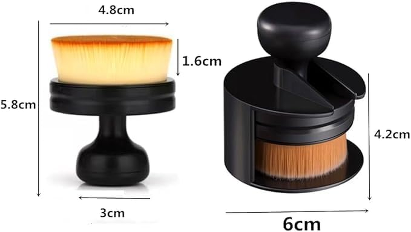 CAASFOOY Tire Dressing Brush, Tire Shine Brush, Reusable Tire Applicator Brush High Density Soft Hair Tire Shine Applicator Brush Portable Car Brush with Holder for Cleaning Tires, Dashboard image number 4