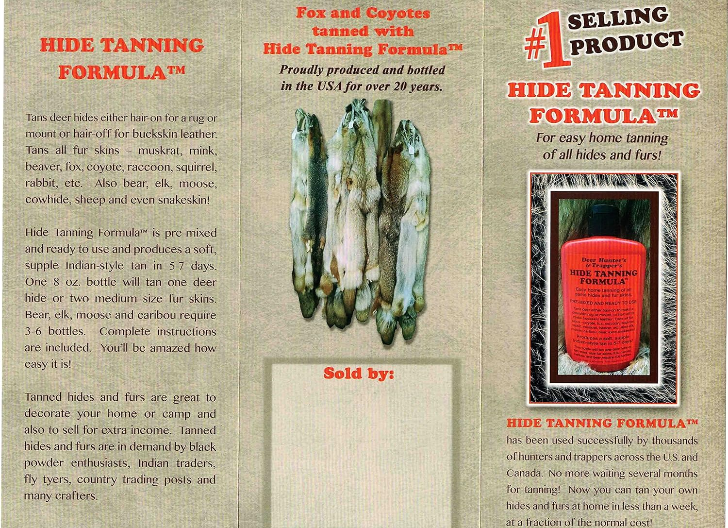 Cumberland'S Deer Hunter'S & Trapper'S Hide & Fur Tanning Formula
