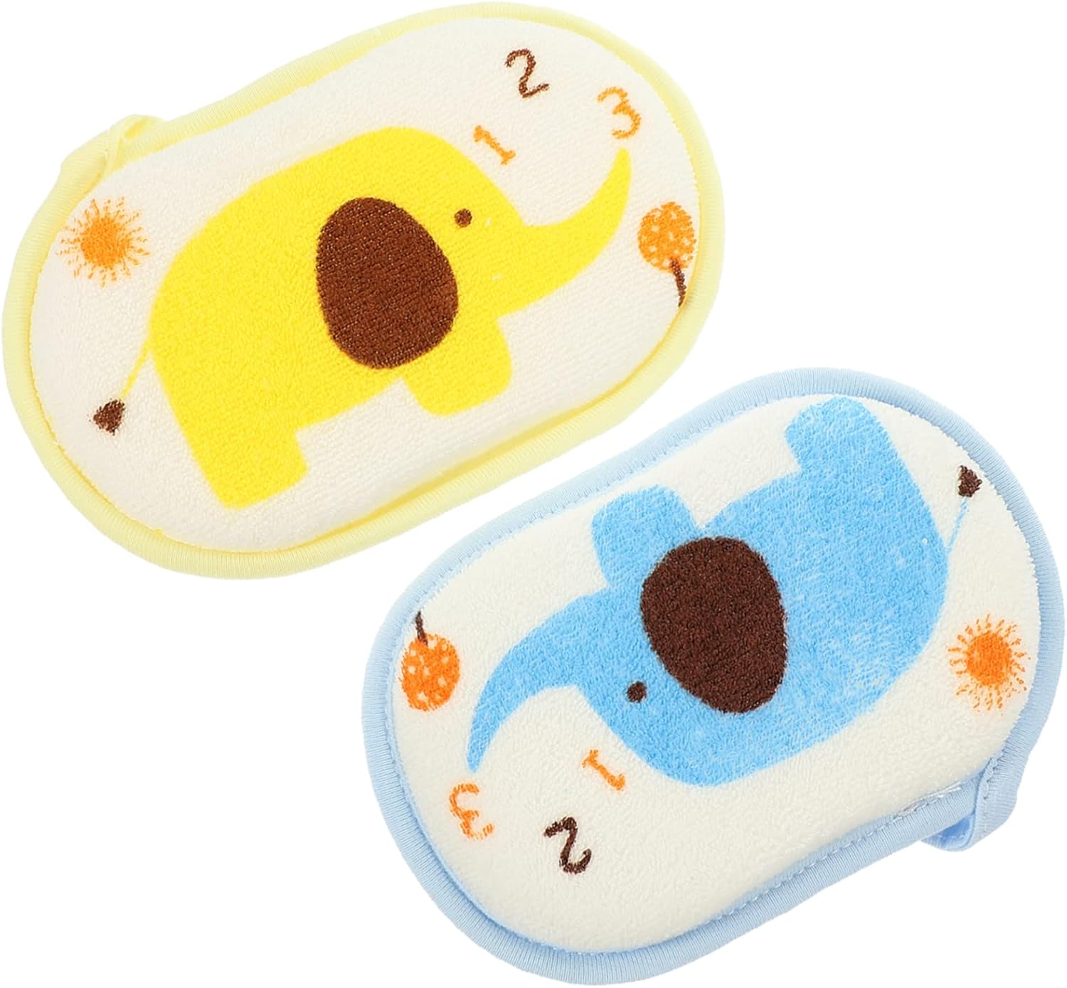 HOMOCONO Soft Baby Bath Sponge 2Pcs Bathing Towel for Newborns Exfoliating Scrubber Skin Friendly Bathing Supplies image number 6