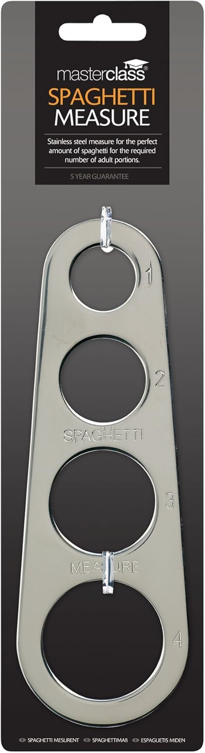 Masterclass Kitchen Craft Spaghetti Measure, Stainless Steel, Silver, 9 X 12 X 16 Cm image number 4