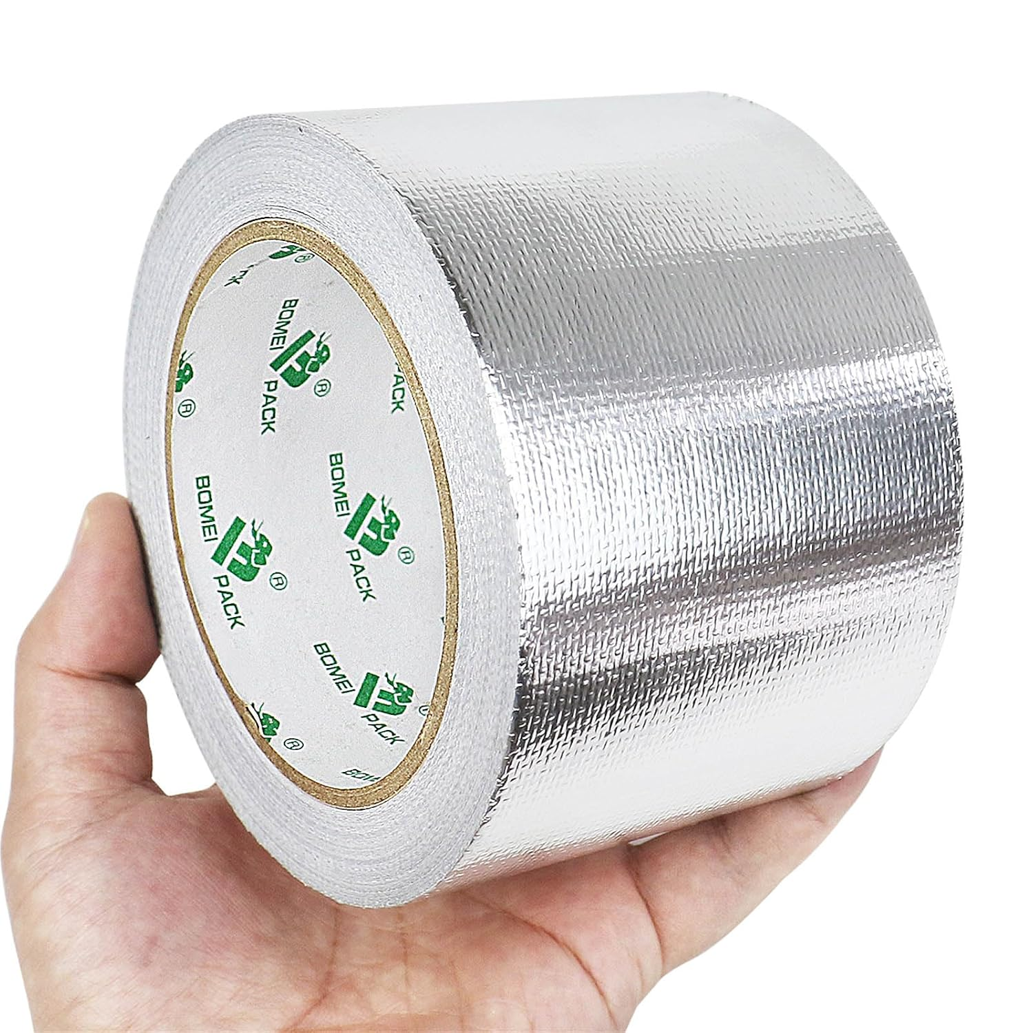 BOMEI PACK 1 Roll Aluminum Foil Heat Shield Tape,Heat Reflective Heat Shield Thermal Barrier Foil Tape,Fiber-Glass Aluminum Foil Tape 3 Inch X 66Feet image number 3