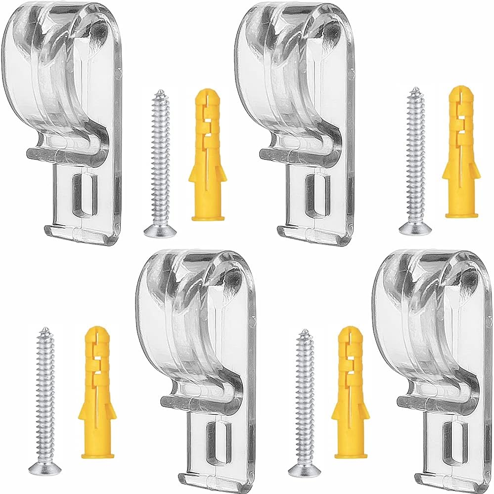 Cutelec Roller Shade Clear Saftey Chain and Cord Guide 4 Sets per Pack,Fixation Hook for Bead Chain for Roller Blinds image number 6