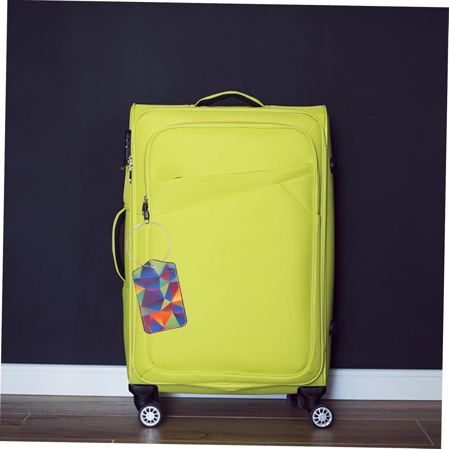 2Sets Luggage Tags with Loop Durable Travel Labels for Easy Identification of Suitcases Unique Design for Enhanced Visibility for Frequent Travelers and Choices 2Pcs*2 image number 5