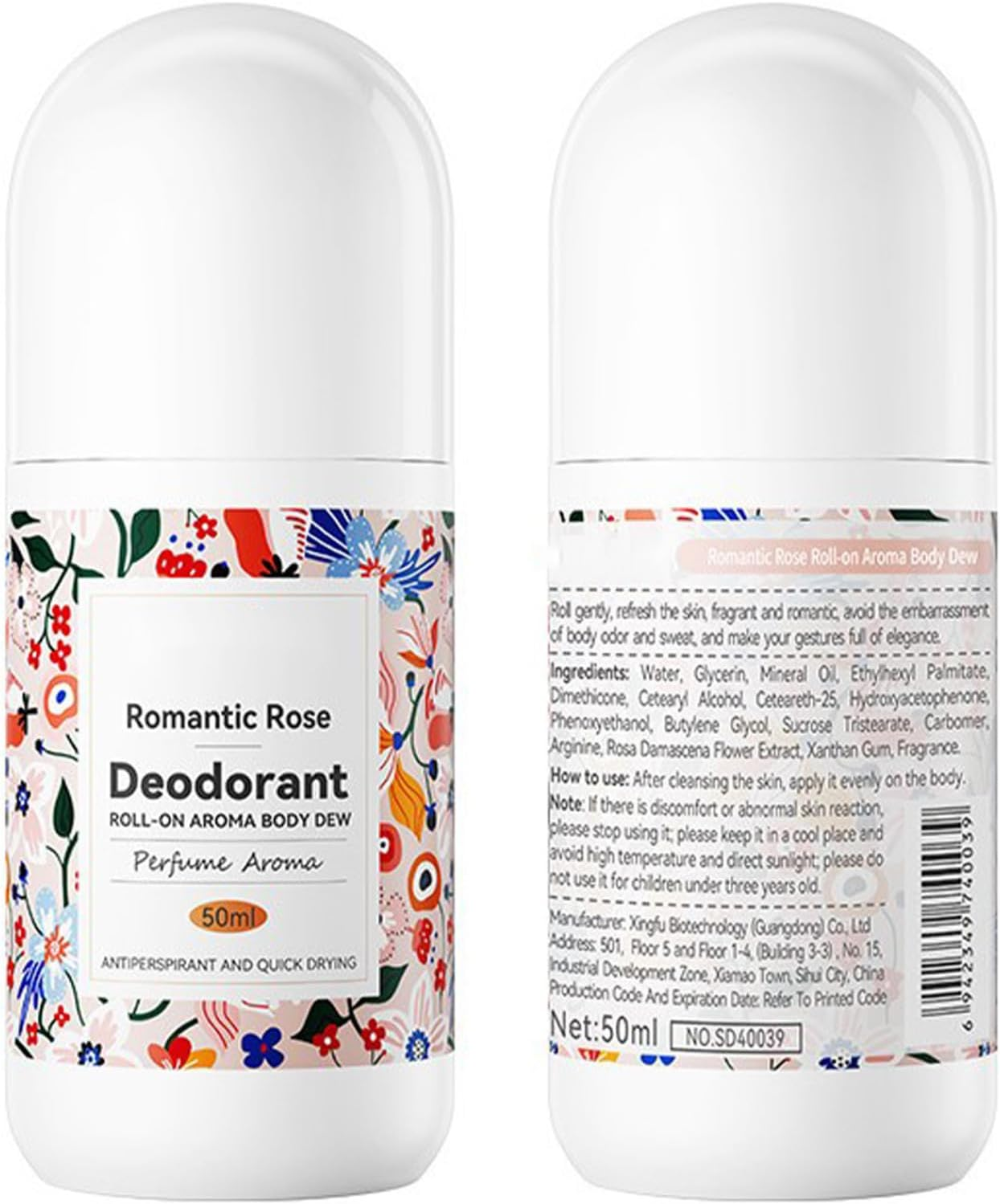 Jugaoge Long-Lasting Freshness Roll-On Deodorant for Women, Alcohol-Free and Rapid Dry Romantic Rose One Size image number 6