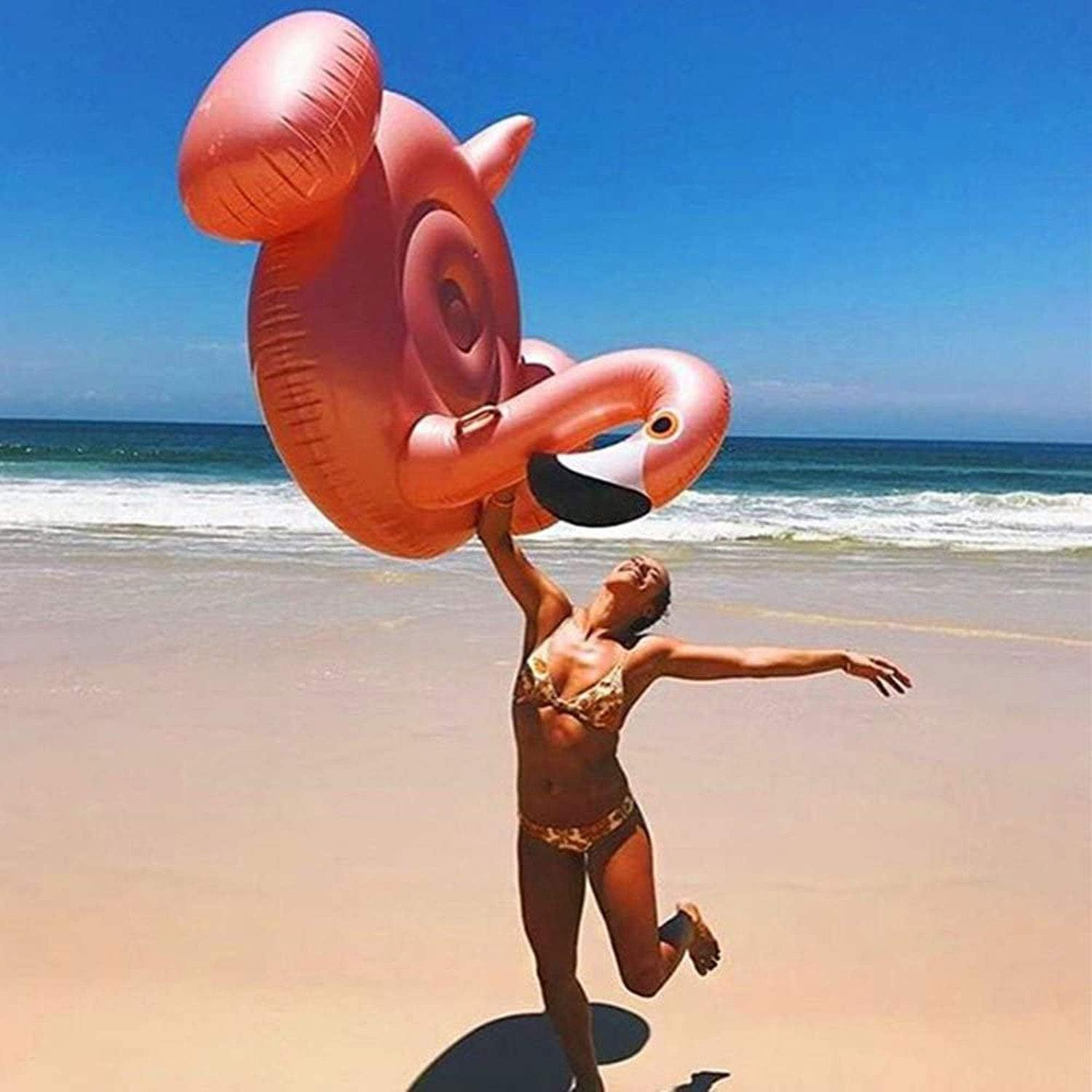 Inflatable Flamingo, Inflatable Pool Float Pool Raft Flamingo for Pool Party for Summer image number 2