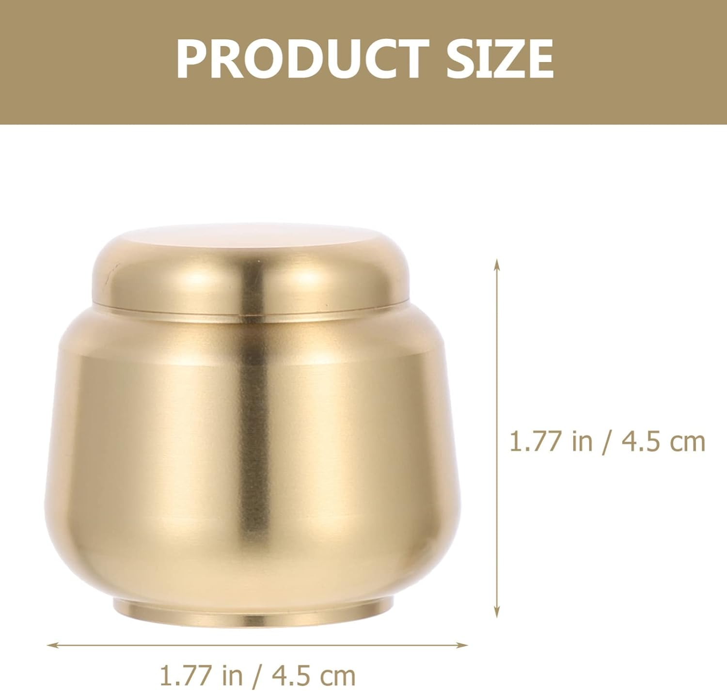 DECHOUS Brass Cremation Urns for Human Ashes Mini Keepsake Urns for Pet Baby Ashes Funeral Memorial Jar image number 6