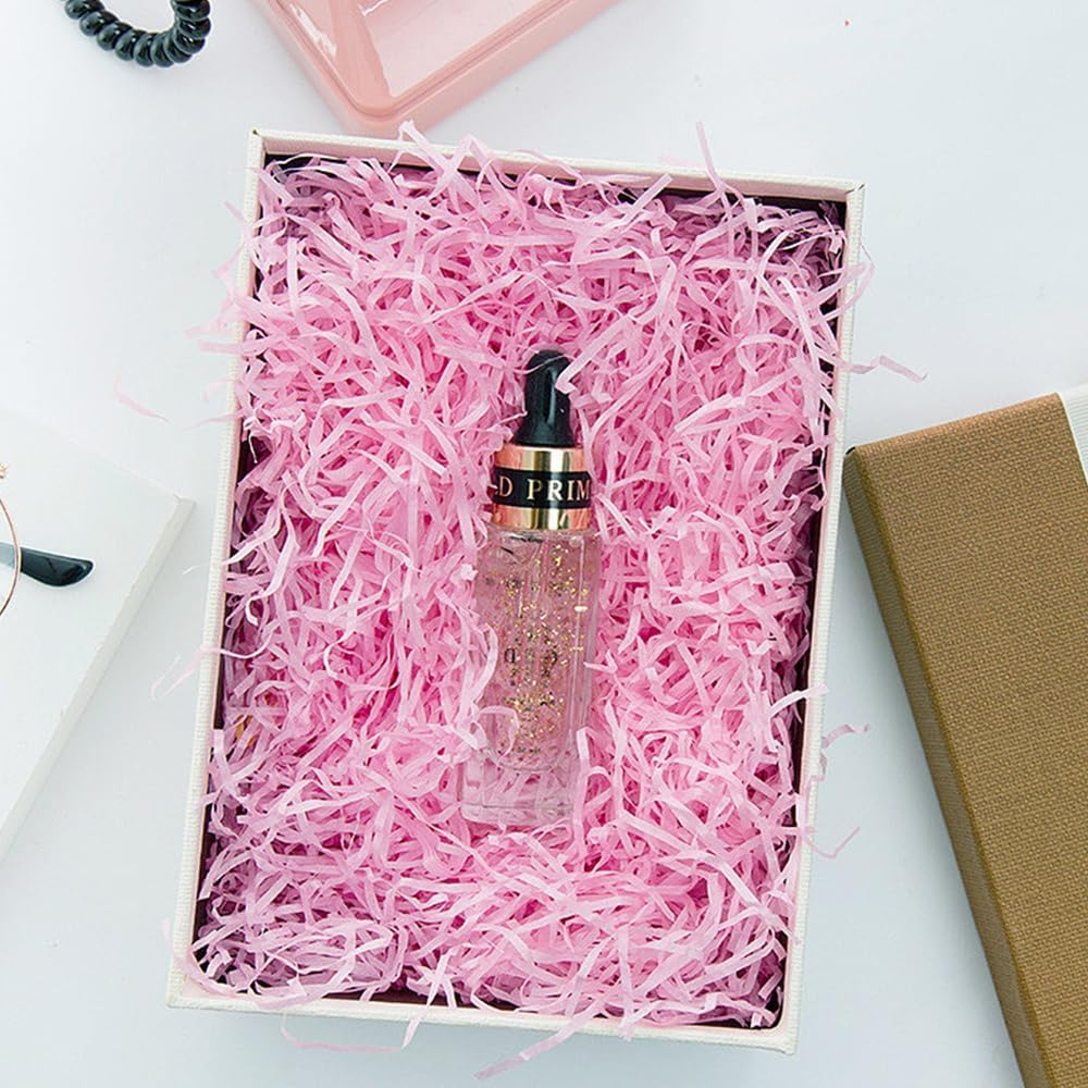 Crinkle Cut Paper Shred Filler - 200G for Gift Wrapping, Basket Filling, Box Confetti and Stuffing - Red - Red image number 3