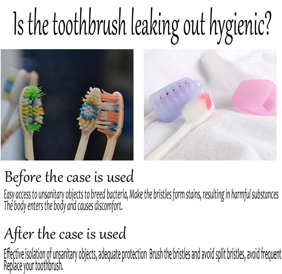 12Pcs Silicone Toothbrush Head Cover, Small and Portable, Ideal for Protecting Oral Hygiene and Toothbrush Life image number 2