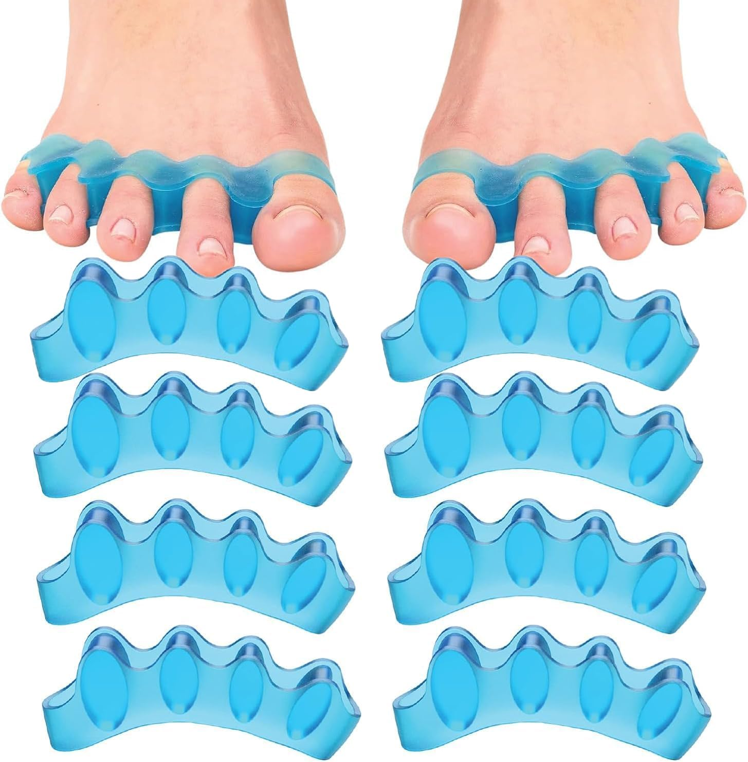 10 Pcs Gel Toe Separator, Toe Spacers, Toe Stretcher, Toe Corrector for Bunion Relief, Yoga Toes, Hammer Toe, Hallux Valgus image number 3
