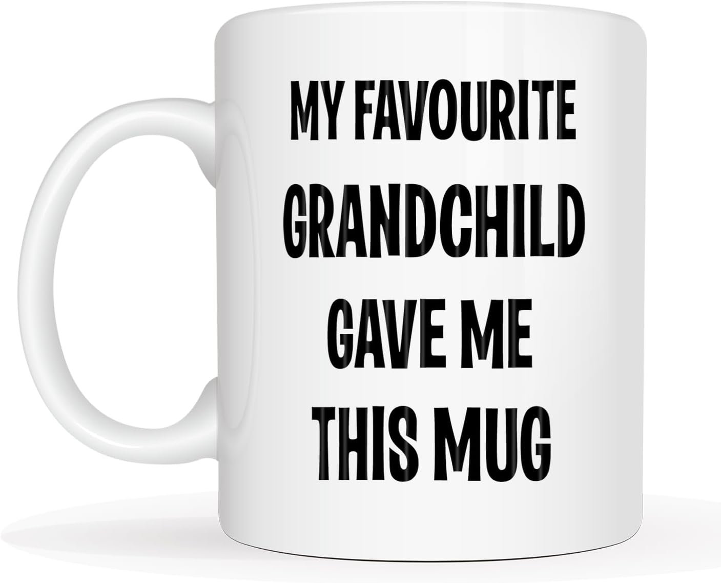 Funny Grandchild Birthday Gifts from Grandfatherr Grandmother Favourite Grandchild Mug 11Oz, My Favourite Grandchild Give Me This Mug for Grandad and Grandma image number 2