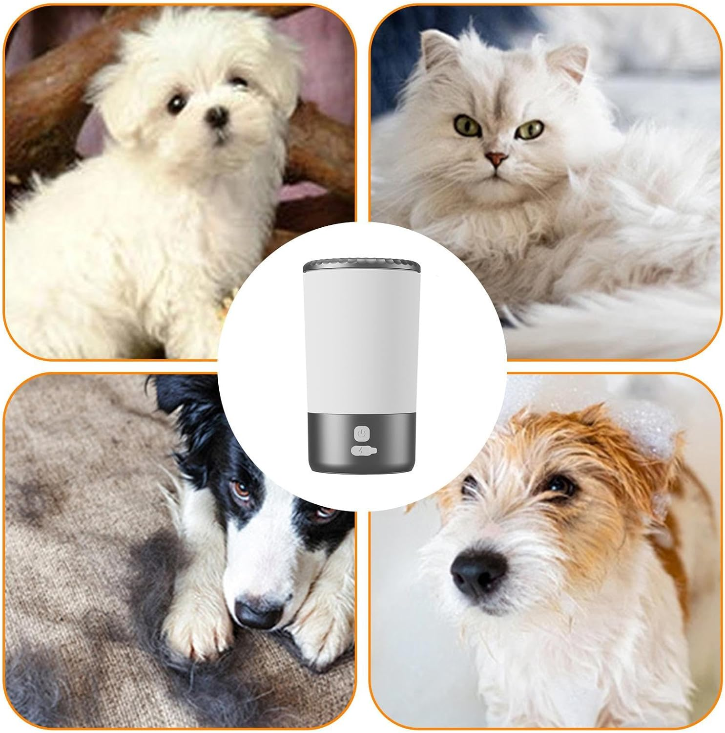 Dog Paw Cleaner, Automatic Washer for Dogs Foot, ABS & Thermoplastic Rubber Puppy Foot 376G Plunger, 500Mah Electric Pet Paws Cleaning Tool for Dogs, Kittens, Pets Walking, Garden, Backyard and Home image number 2