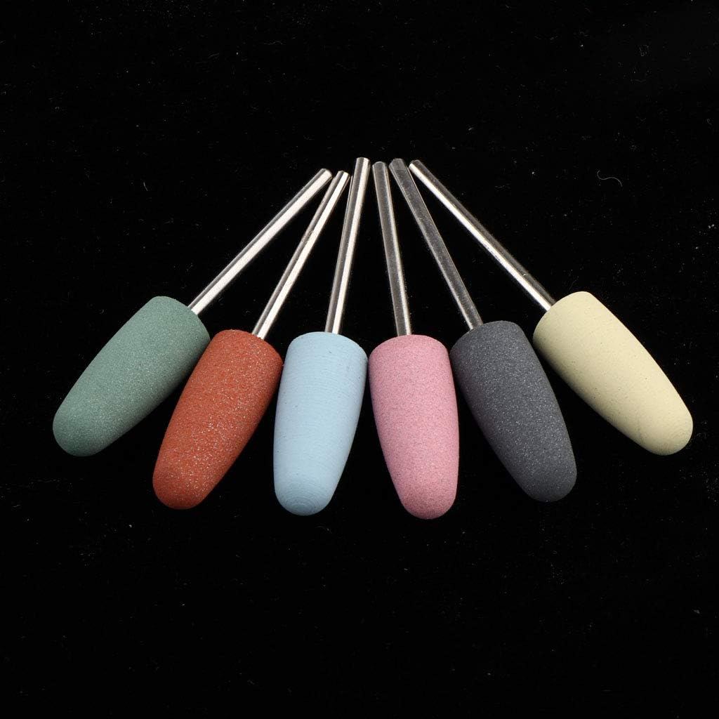 Oshhni 6Pcsx Silicone Bit Nail Polishing Head, Cuticle Clean File For, Tool, 08 - 08 image number 2