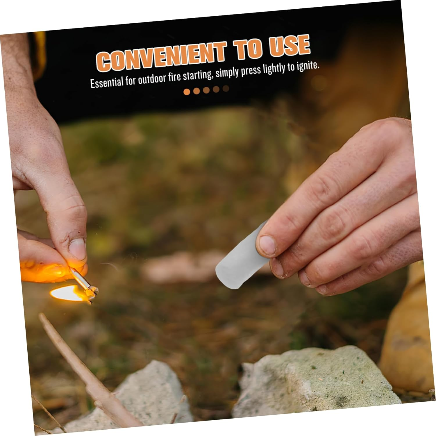 10Pcs Fire Kit Survival Emergency Fire Starter Pulp Cotton Wicks for Candle Making image number 3