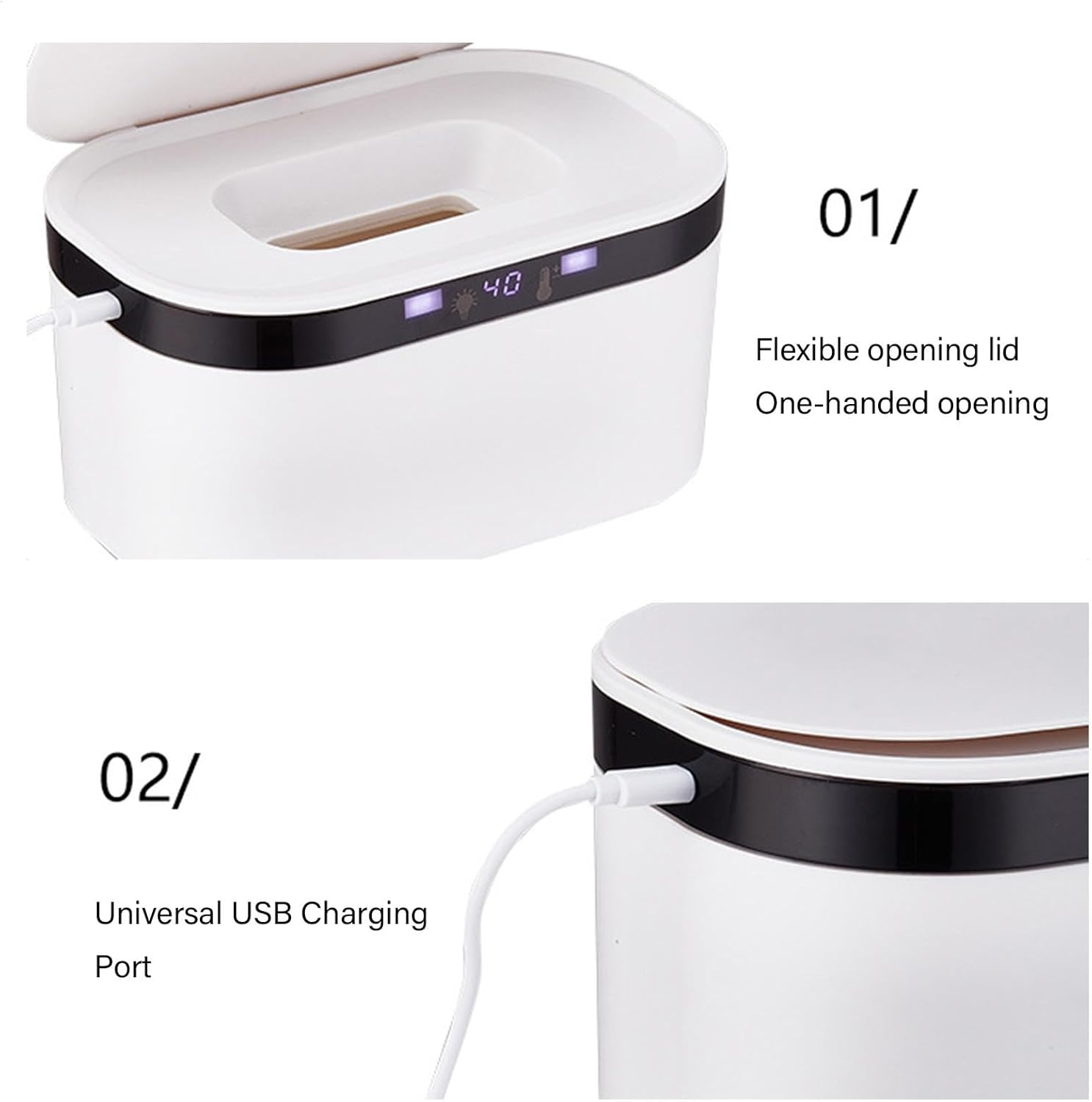 Thermostatic Wet Wipes Warmer, Thermostatic Wet Wipes Warmer for , Safe and Hygienic Wipes Dispenser Heater for Car, Travel, Picnic, C