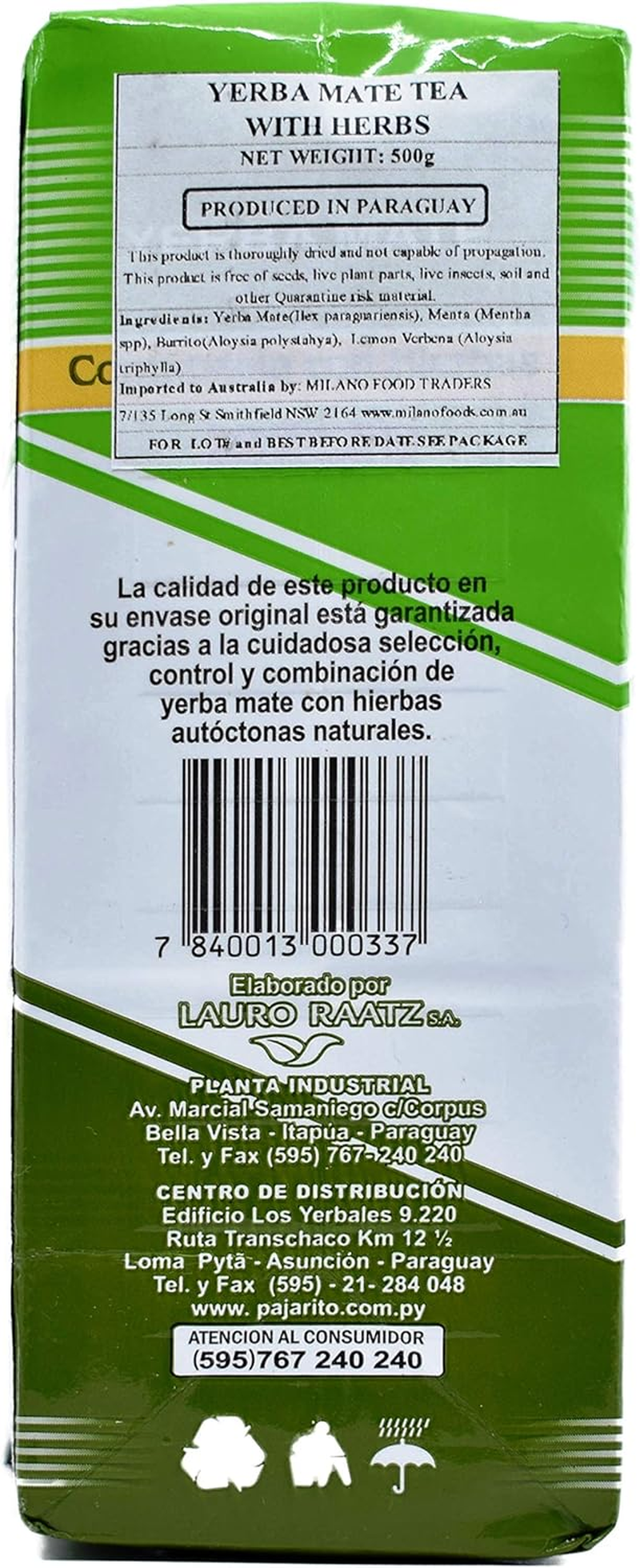 Pajarito Yerba Mate with Herbs Tea, 500 G - 500 G (Pack Of 1) image number 2