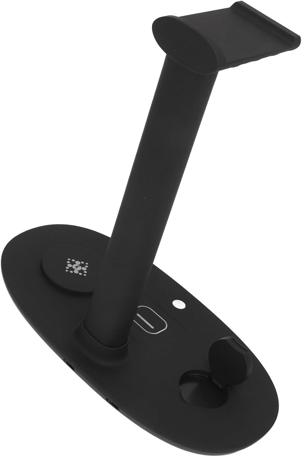 Headphone Charging Stand, 4 in 1 Gaming Headset Holder Hanger for Qi Device, Desktop Wireless Charging Station for Cell Phones Headphone (Black) - White image number 7