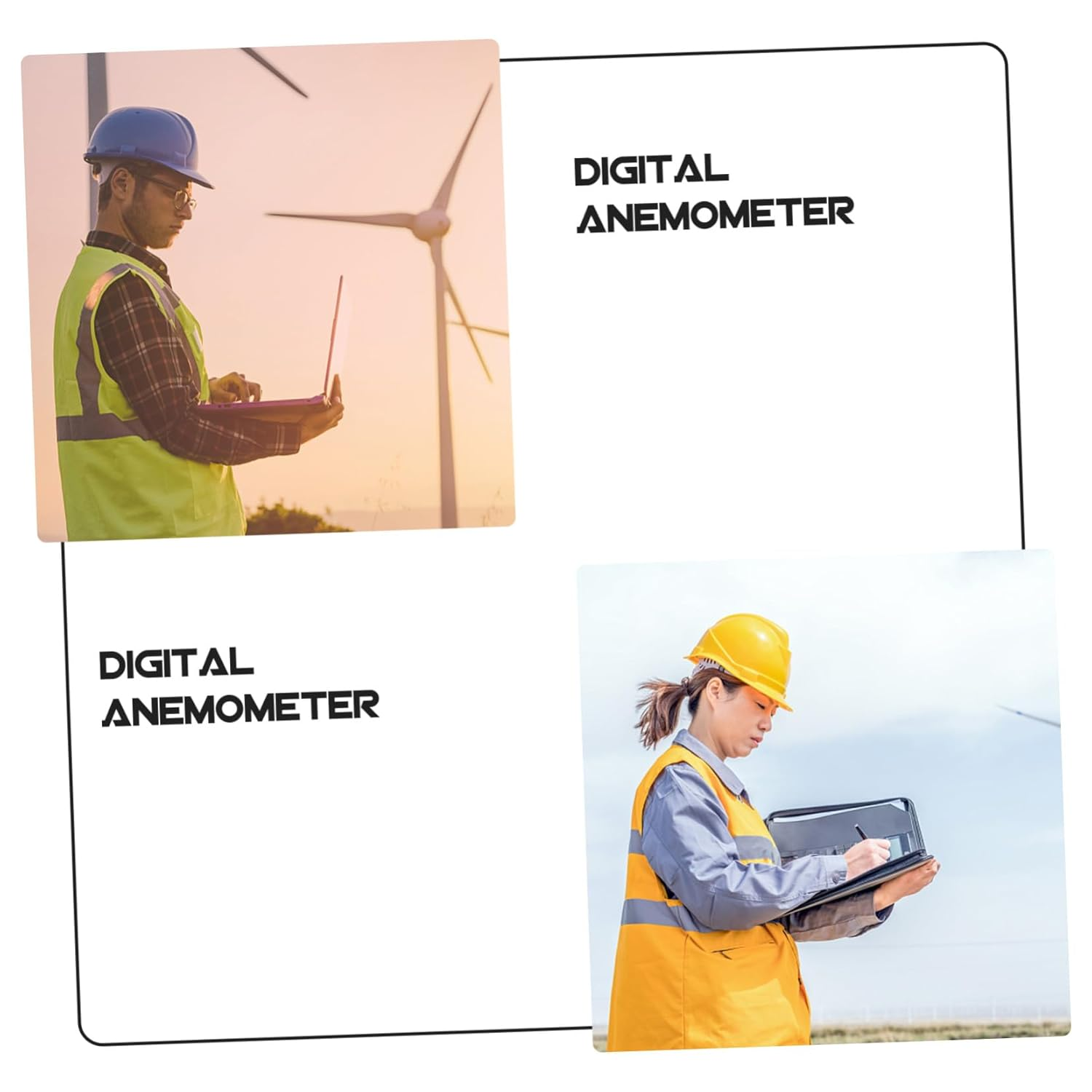 Handheld Digital Anemometer with Screen Display High Precision Airflow Velocity for Wind Speed and Temperature Measurement Ergonomic Design with Backlight for HVAC and Outdoor Use image number 4