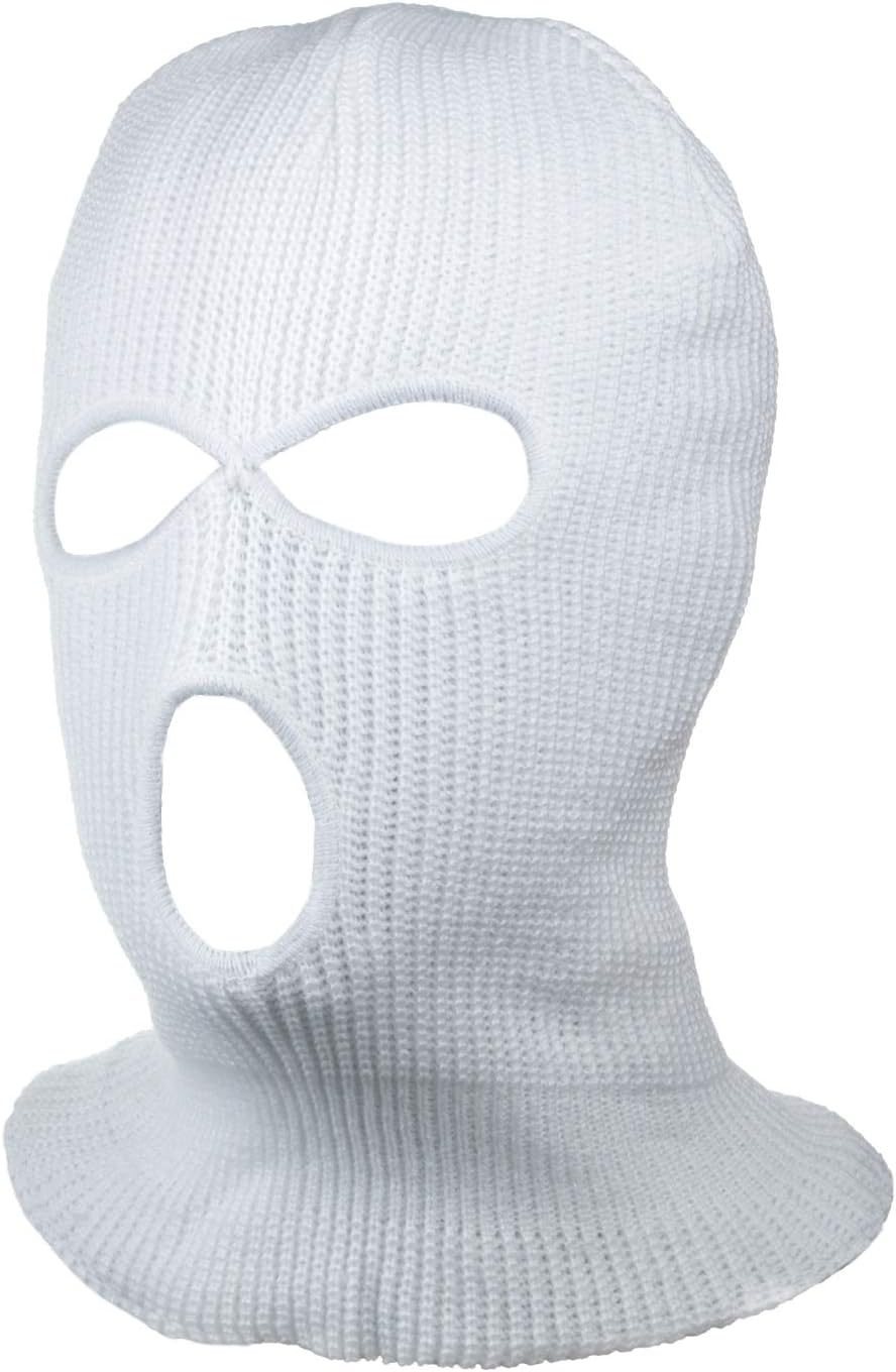 "N/A" 3 Hole Warm Soft Motorcycle Winter Full Face Cover Knit Ski Mask for Outdoor Sports - Orange image number 4