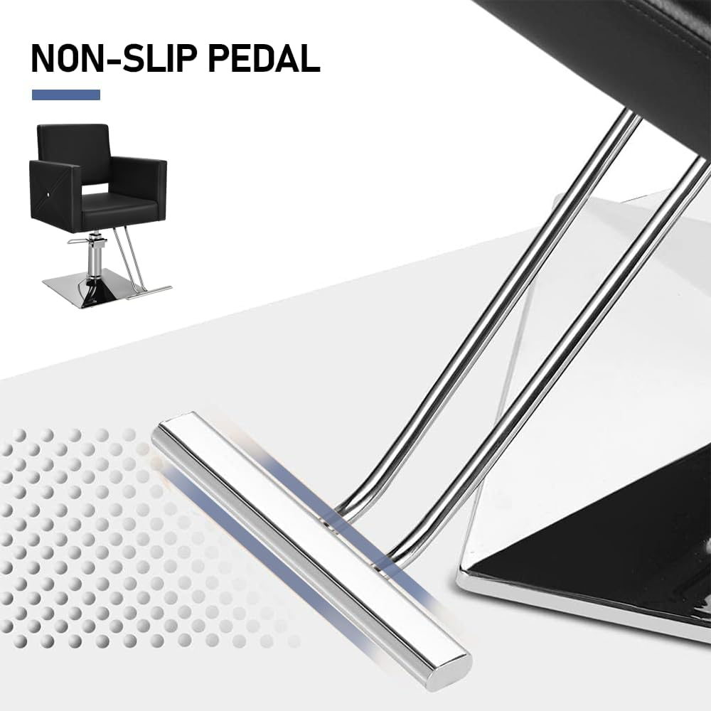 ALSTON Barber Chair 360&deg; Swivel Salon Seat with Foot Rest, Hydraulic Height Adjustable Styling Spa Seat for Hairdressing, Beauty, Tattoo, Max Load 200KG