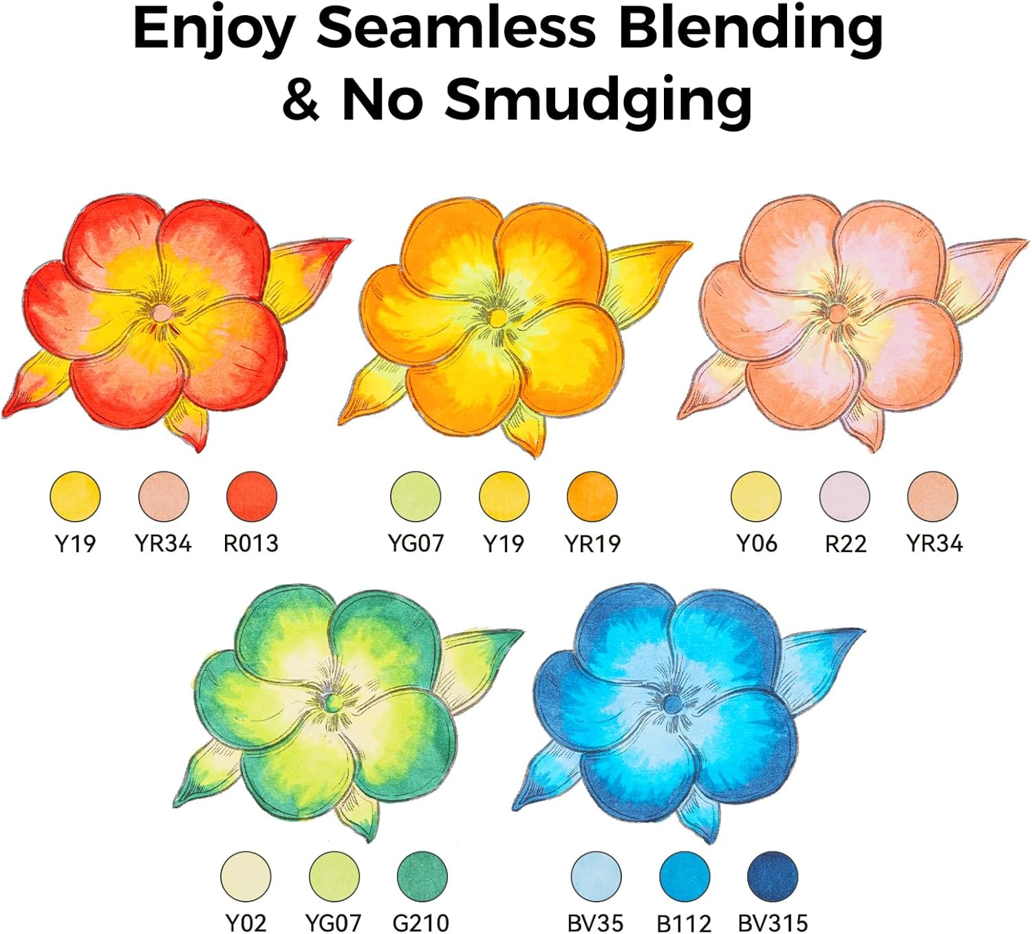 Ohuhu Alcohol Markers Brush Tip: 36-Color Supreme Brush & Chisel Double Tipped Art Marker Set for Artist Adults Coloring Illustrations Sketching- Honolulu Plus- Refillable - 36 Colours image number 4