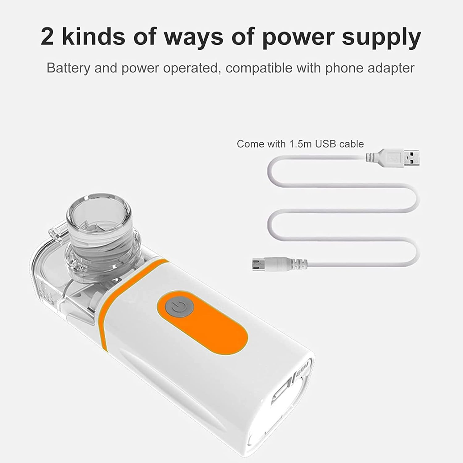 Nebulizer Handheld Atomizer Steam Inhaler Mesh Nebulizer Household Portable Atomizing Sprayer Electric USB Nebulizer Machine for Children and Adults,Green image number 5