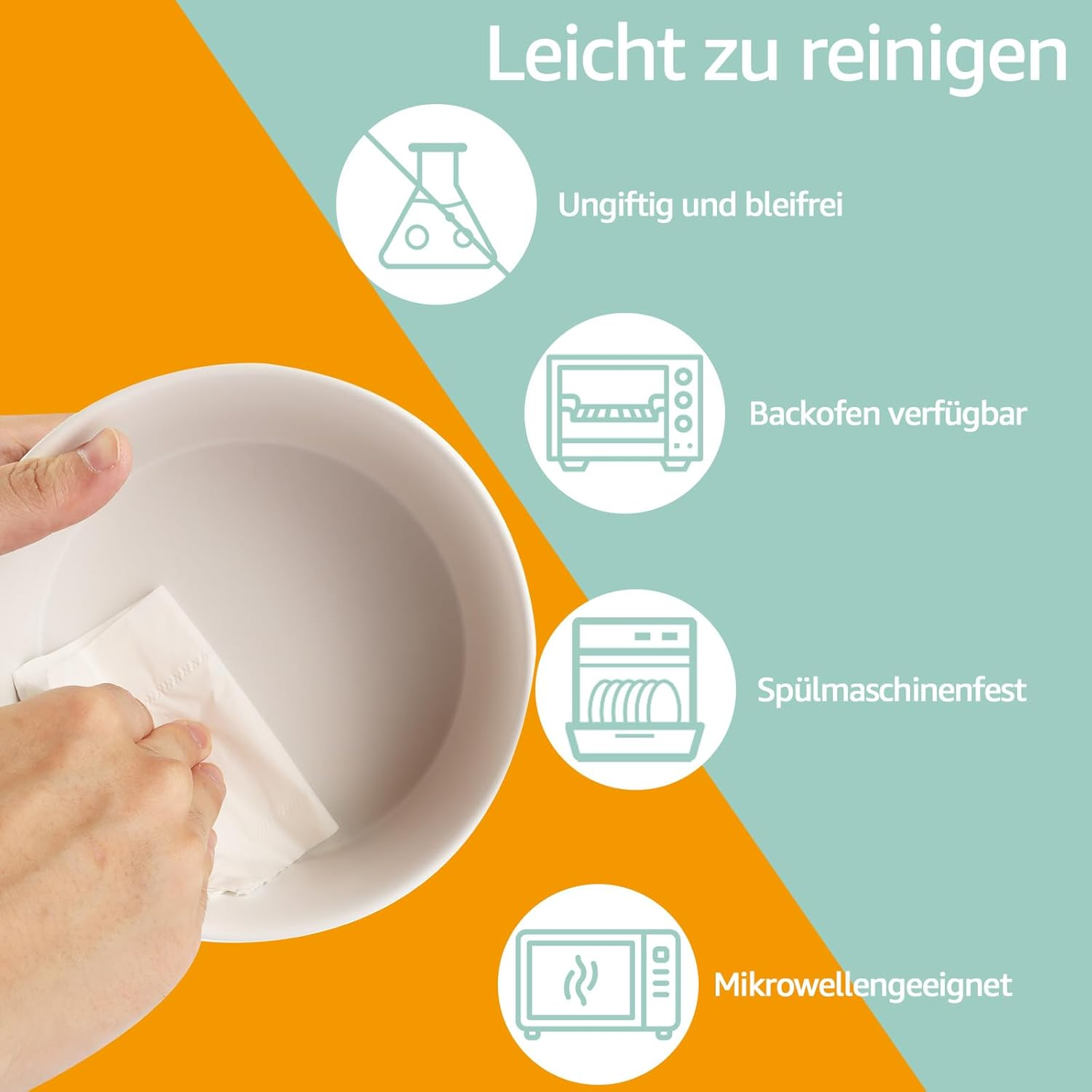 Pack of 2 Dog Bowls 850 Ml Cat Bowl with Bamboo Base Feeding Bowl for Dogs and Cats Dog Bowl Small Dogs White Dog Bowl Ceramic image number 5