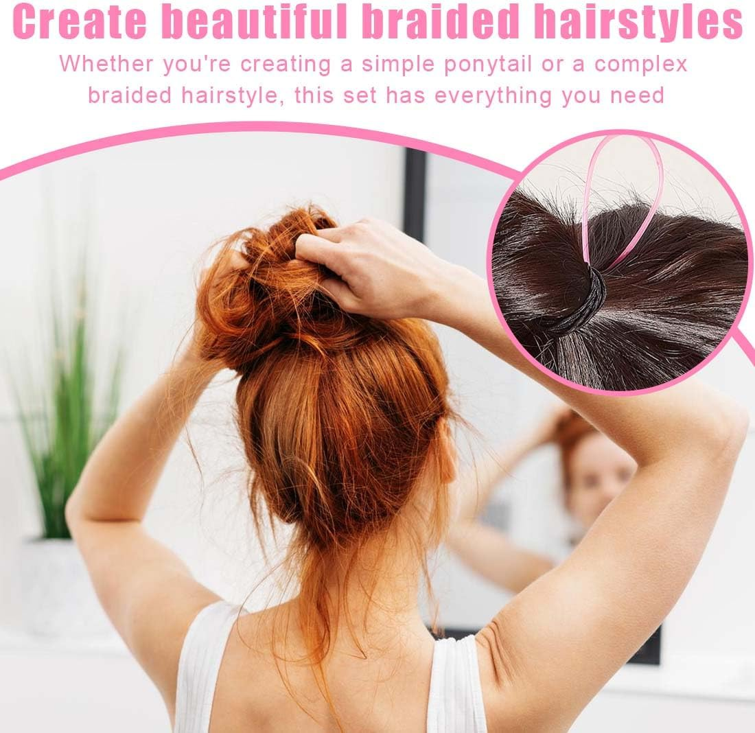 IKOPFLN 6 Pieces Hair Styling Set for Women Girls Hair Styling Tools Bun Maker Braiding Tools Accessories for Women and Girls DIY Hair Styling image number 1