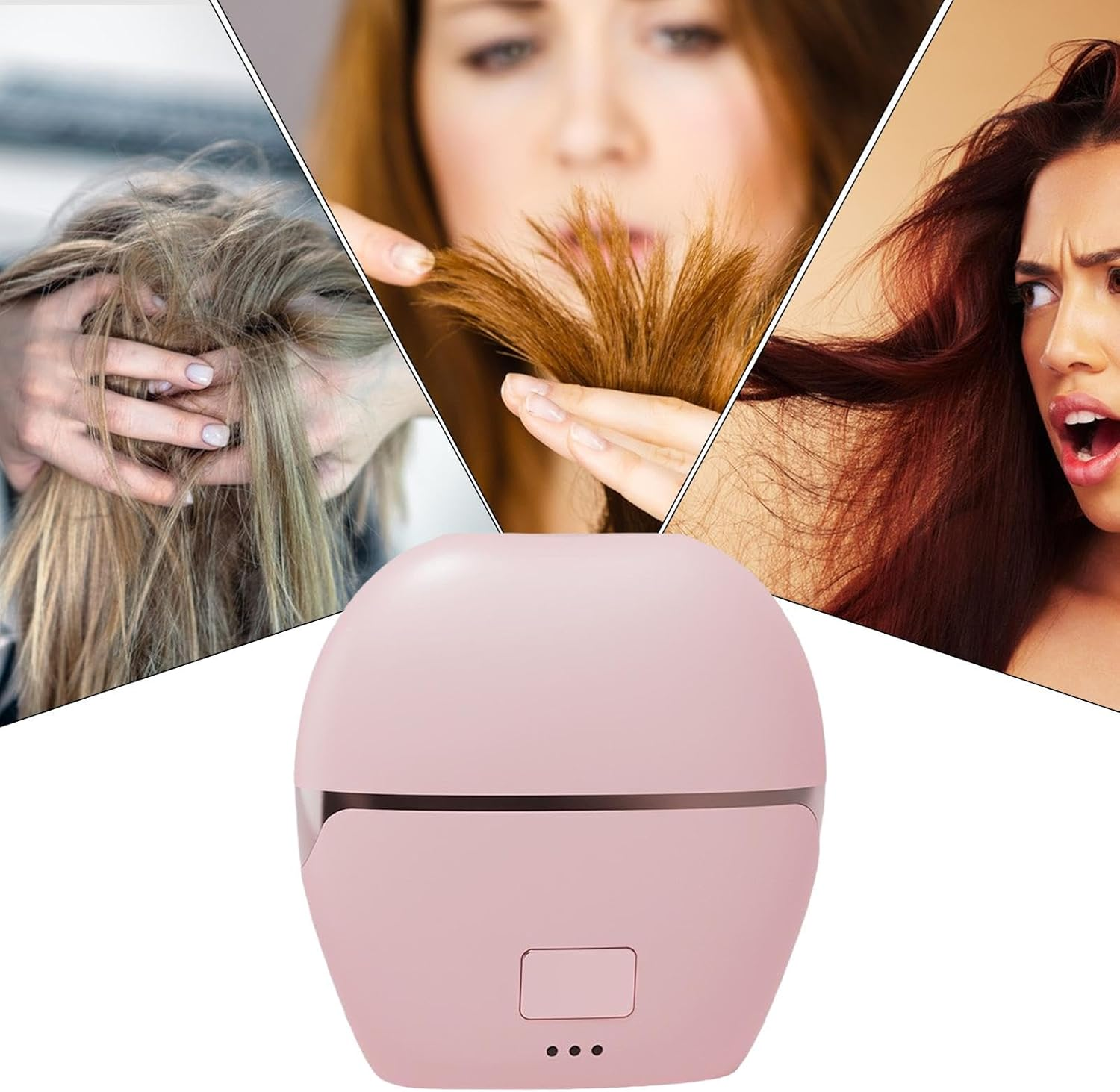 Straightening Hair Comb - Hot Brush Straightener with 3 Adjustable Heat Settings, Double Burn Protection Design Hair Comb | Portable Convenient Detangler Tool for Home and Travel Hair Care Solutions image number 3