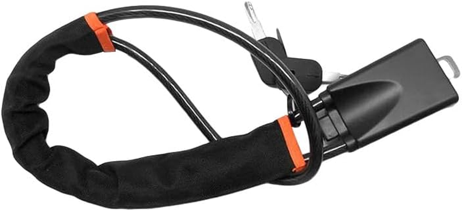 AIMALL Universal Car Steering Wheel Lock, Brightly Coloured Waterproof Cover with Seat Belt Buckle and Steel Cable Rope, Anti-Theft Handle Lock