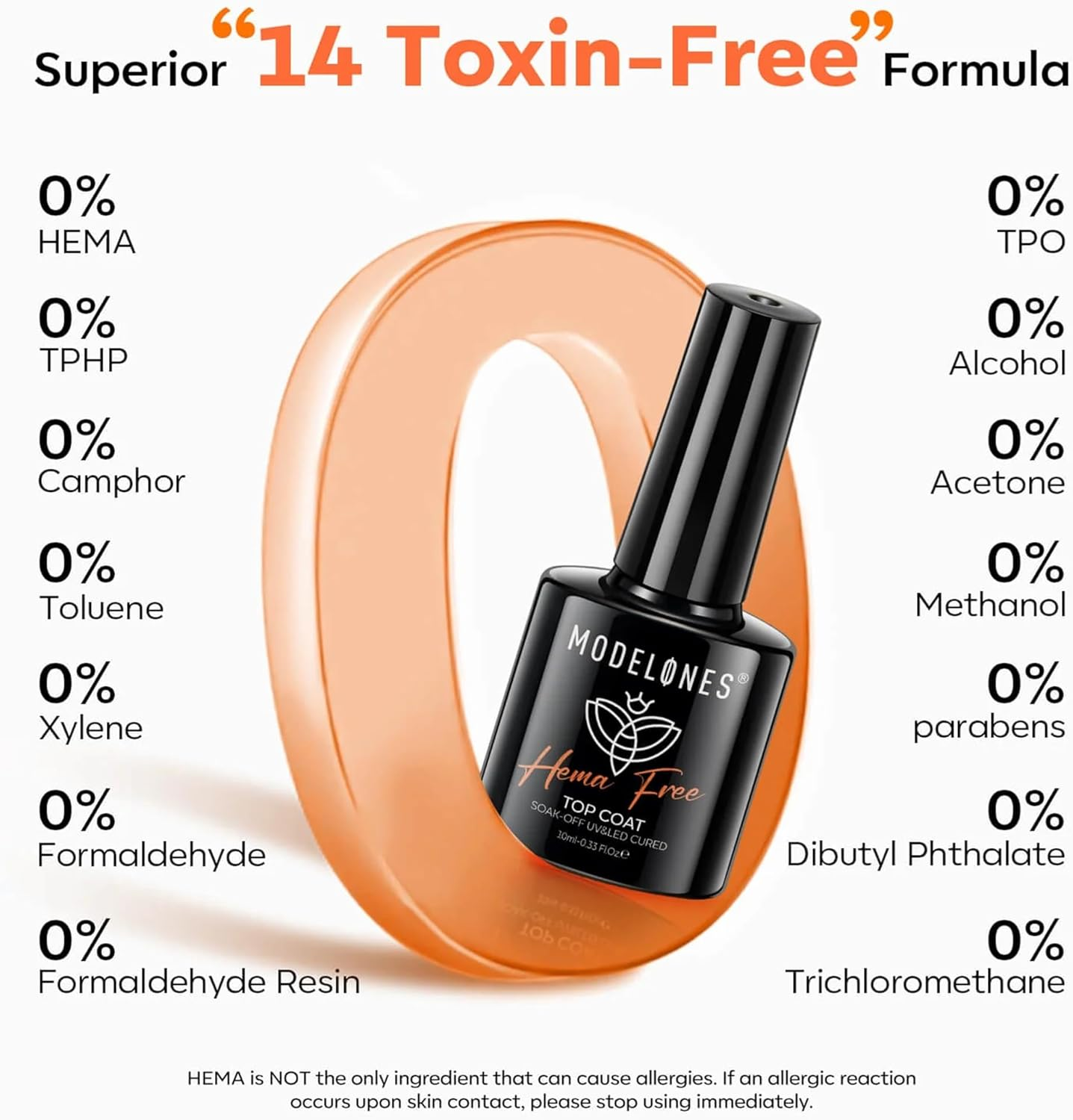 Modelones Hema-Free Gel Base and Top Coat Set, 2 Pcs Clear Glossy Gel Top Base Coat No Wipe Long Lasting for Spring Gel Polish, Acrylic Nails Soak off Nail Lamp Easter Nail Art Home Salon Manicure image number 6