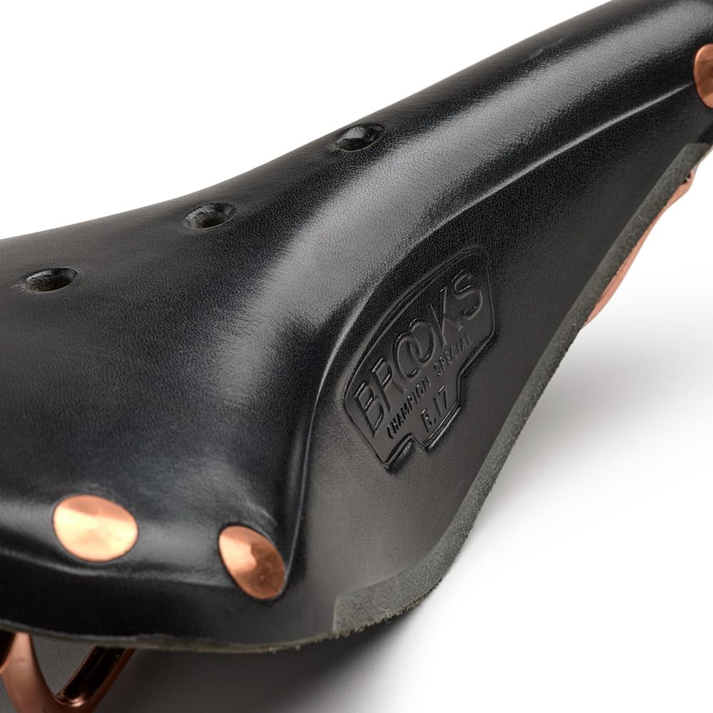 Brooks England B17, Leather Bike Saddle with Hand-Hammered Copper Rivets image number 1