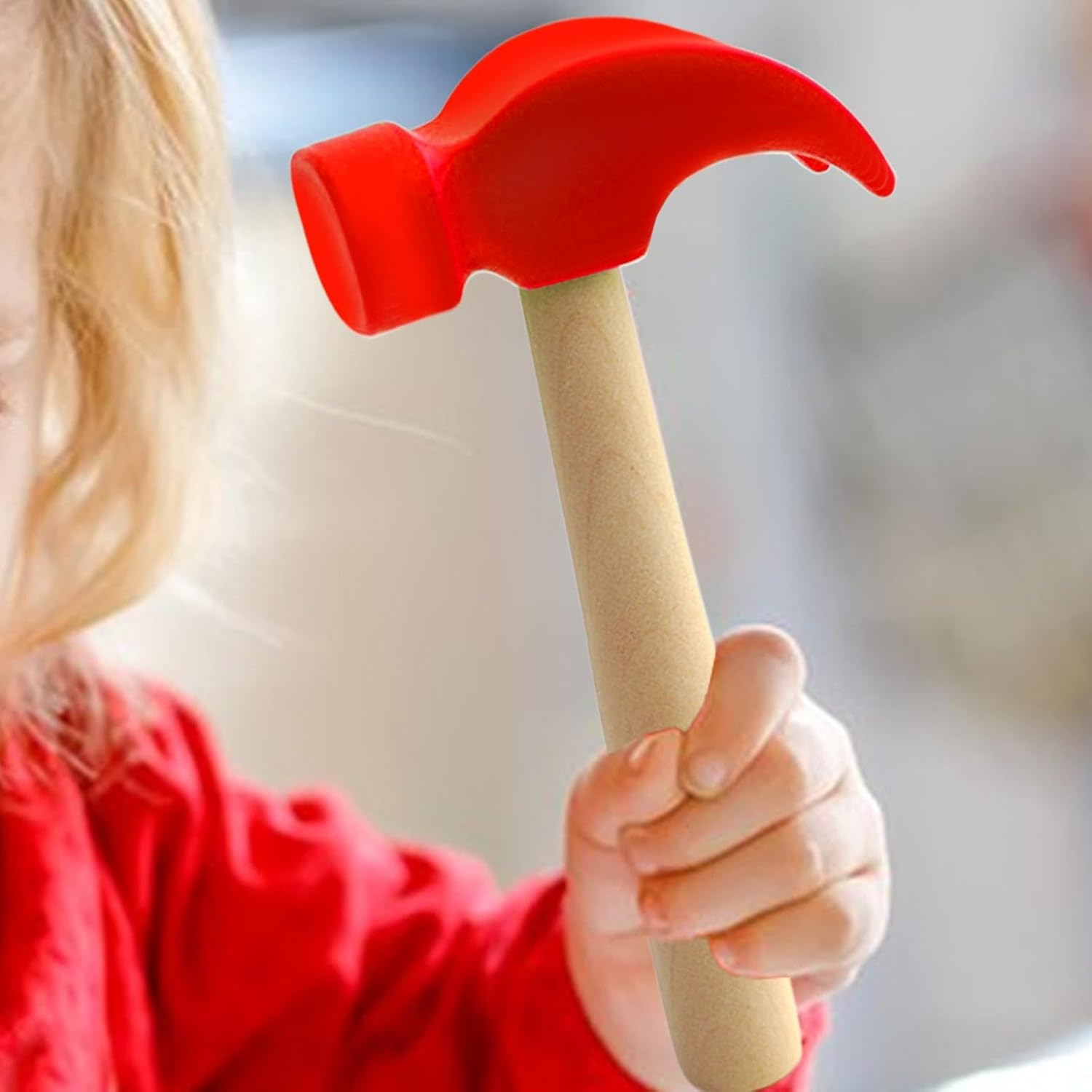 Kids Mallet Toy - Educational Simulation Mallet Toy | Small Mallet Toy, Portable Pretend Hammer for Enhances Hand-Eye Coordination image number 2