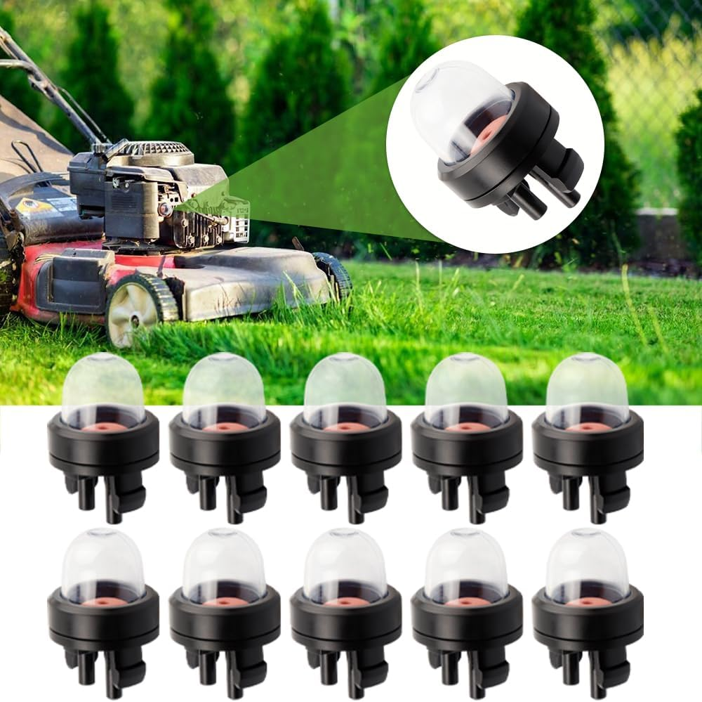Bestgle 10 Pcs Carburetor Oil Bubbles Petrol Snap in Primer Fuel Bulb Pump for Stihl Ryobi WALBRO Husqvarna Chainsaw Gasoline Saw