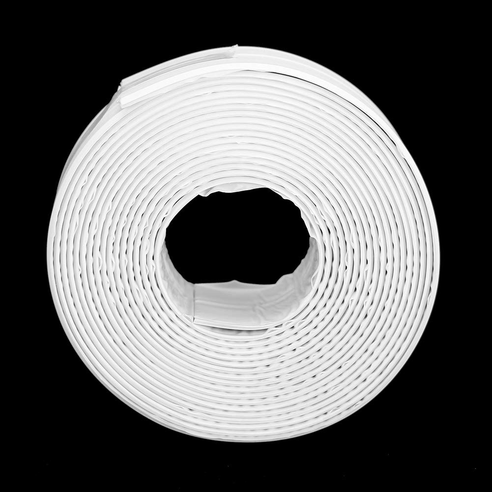 38Mm White Self Adhesive Wall Sealing Tape, Leakproof Seal Strip for Sink, Stove, Bathtub with 90 Degree Bend, 11Ft Long, 3 Ways to Install image number 4
