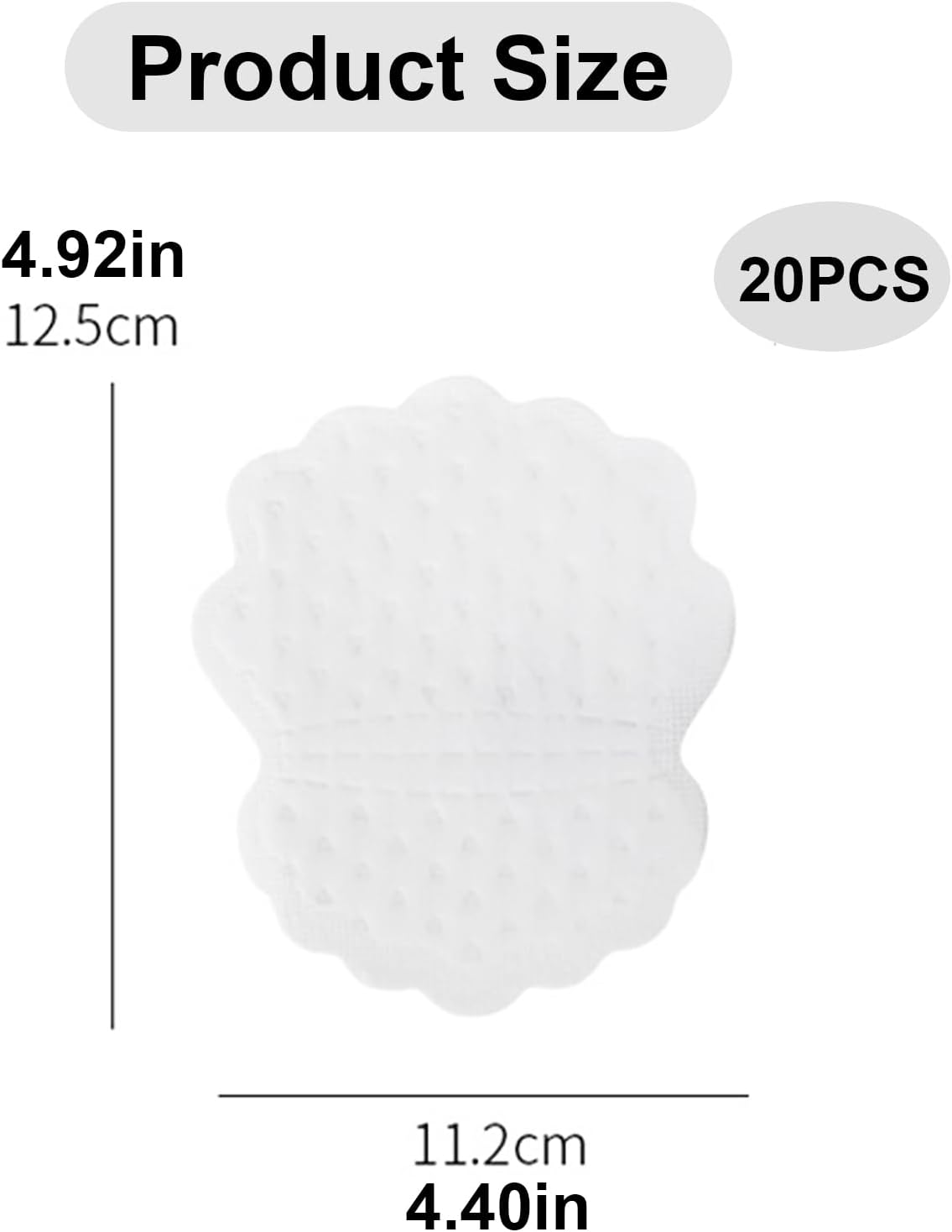 Agwenkui 20 Pcs Underarm Sweat Pads Disposable Underarm Pads - Sweat Pads for Women and Men with Breathable Armpit Sweat Guards Comfortable Unflavored Protection image number 4